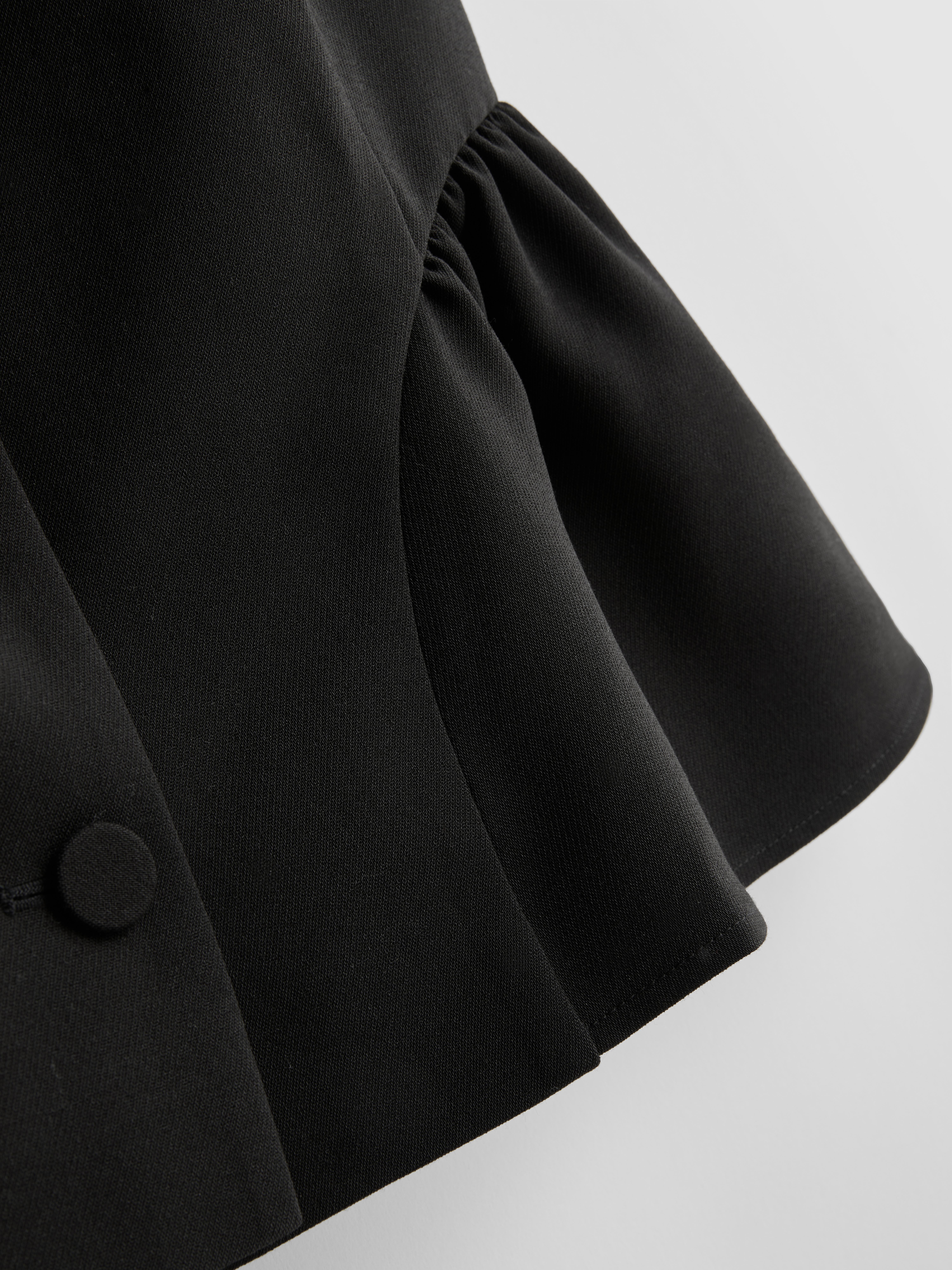 Round Neck Peplum Waistcoat