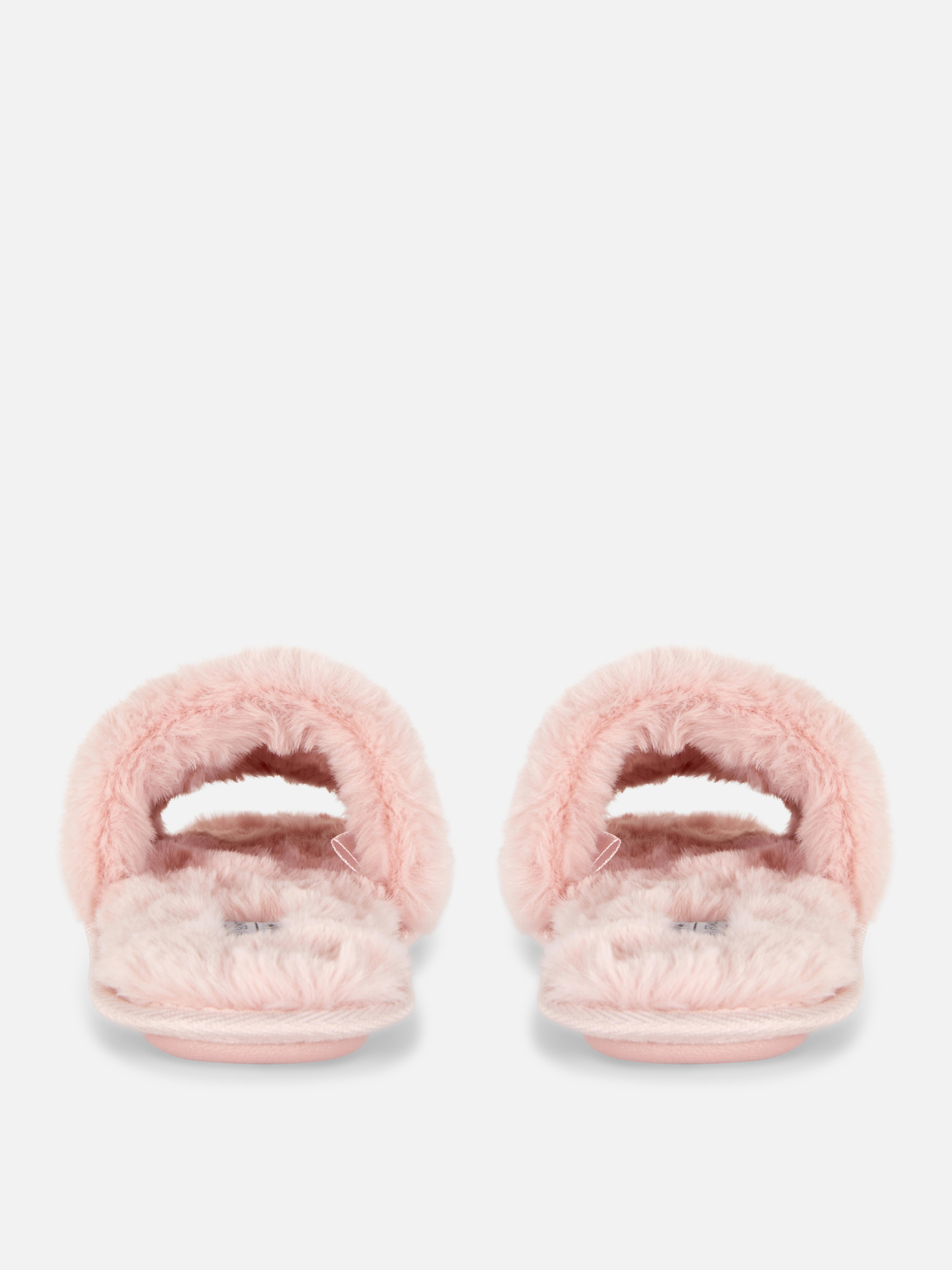 Fluffy Crossband Slippers