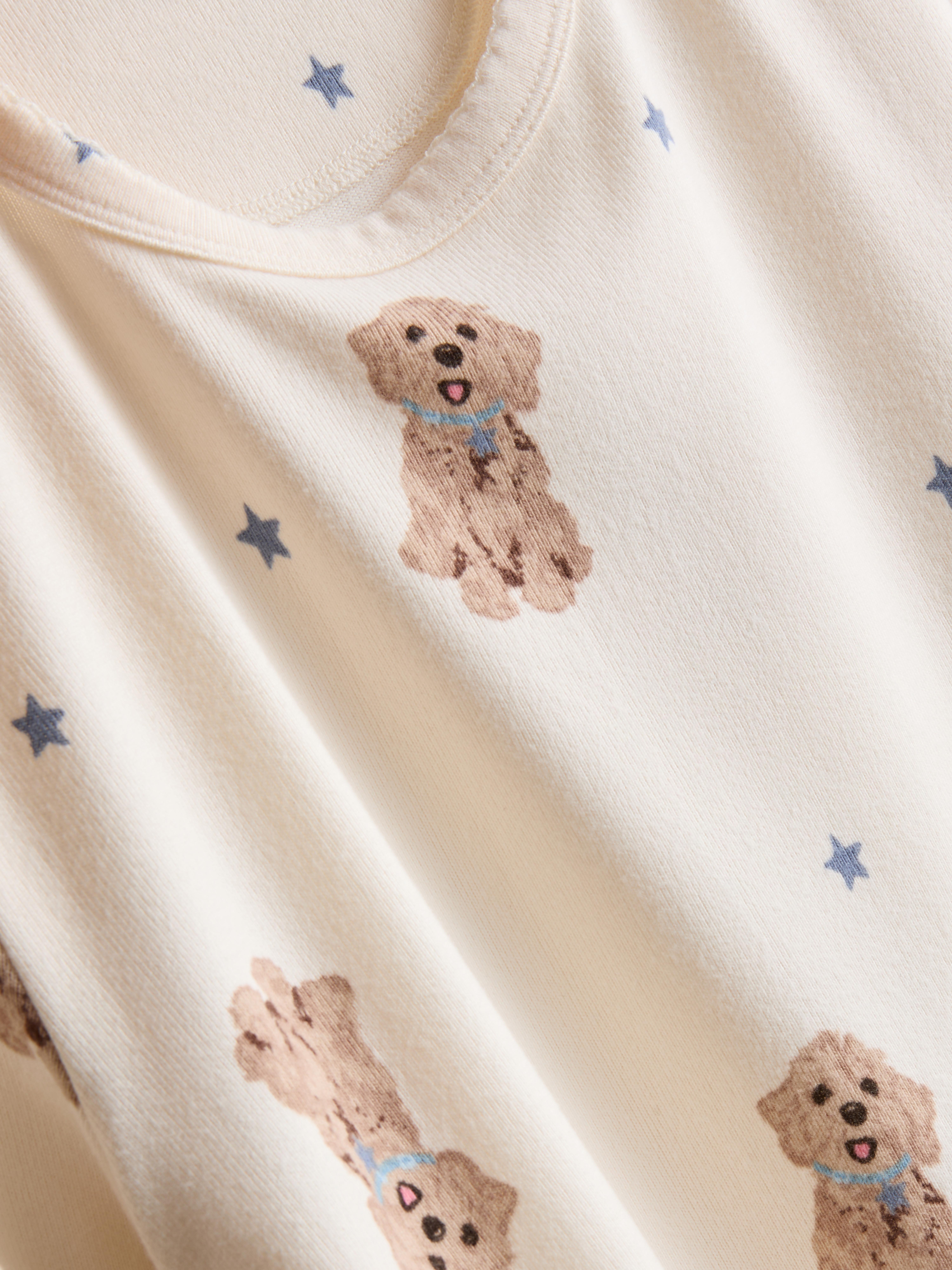 Cozy Dog Print Pajama Top
