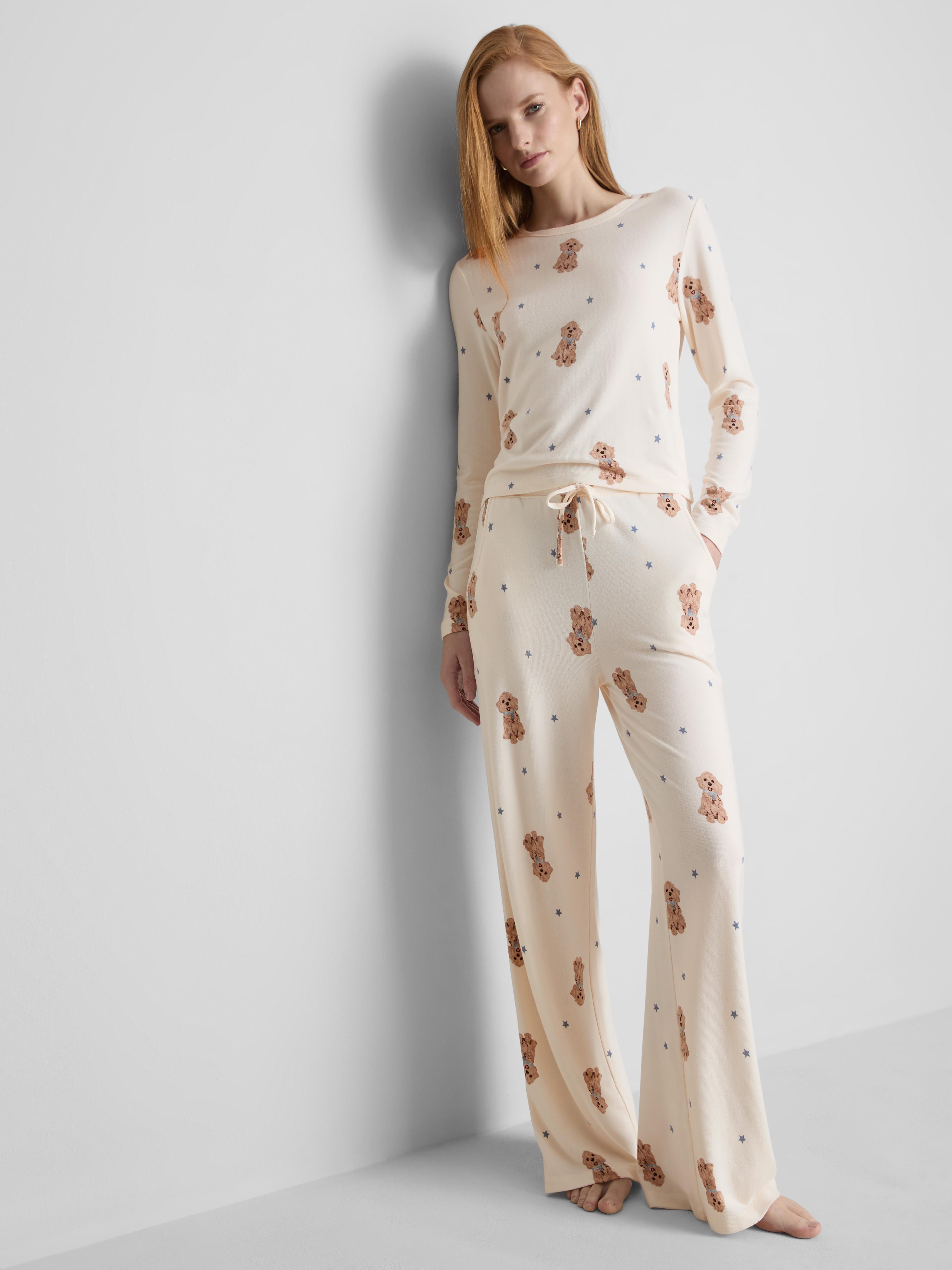 Cozy Dog Print Pajama Top