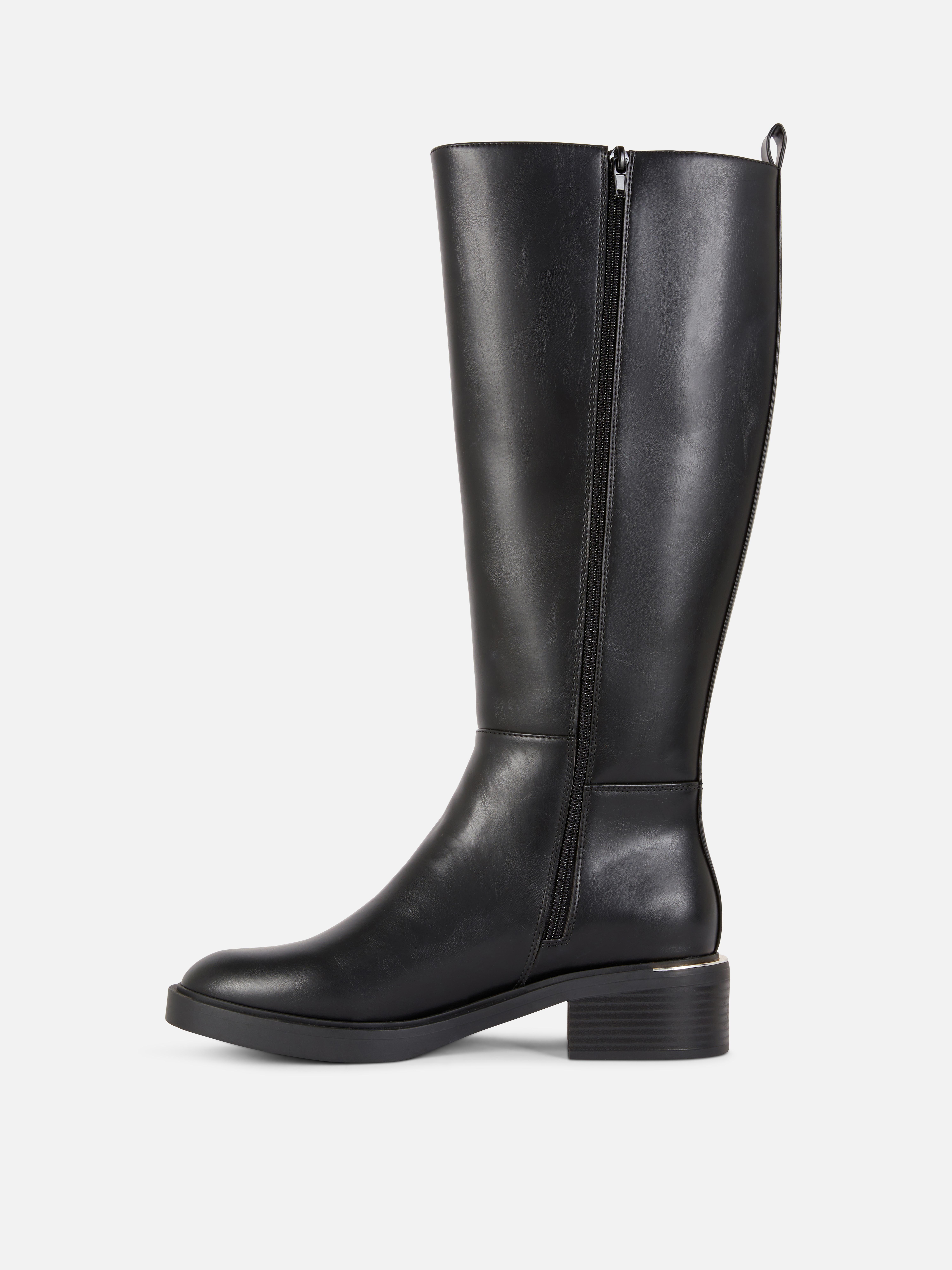 Ribbed Knee High Boots