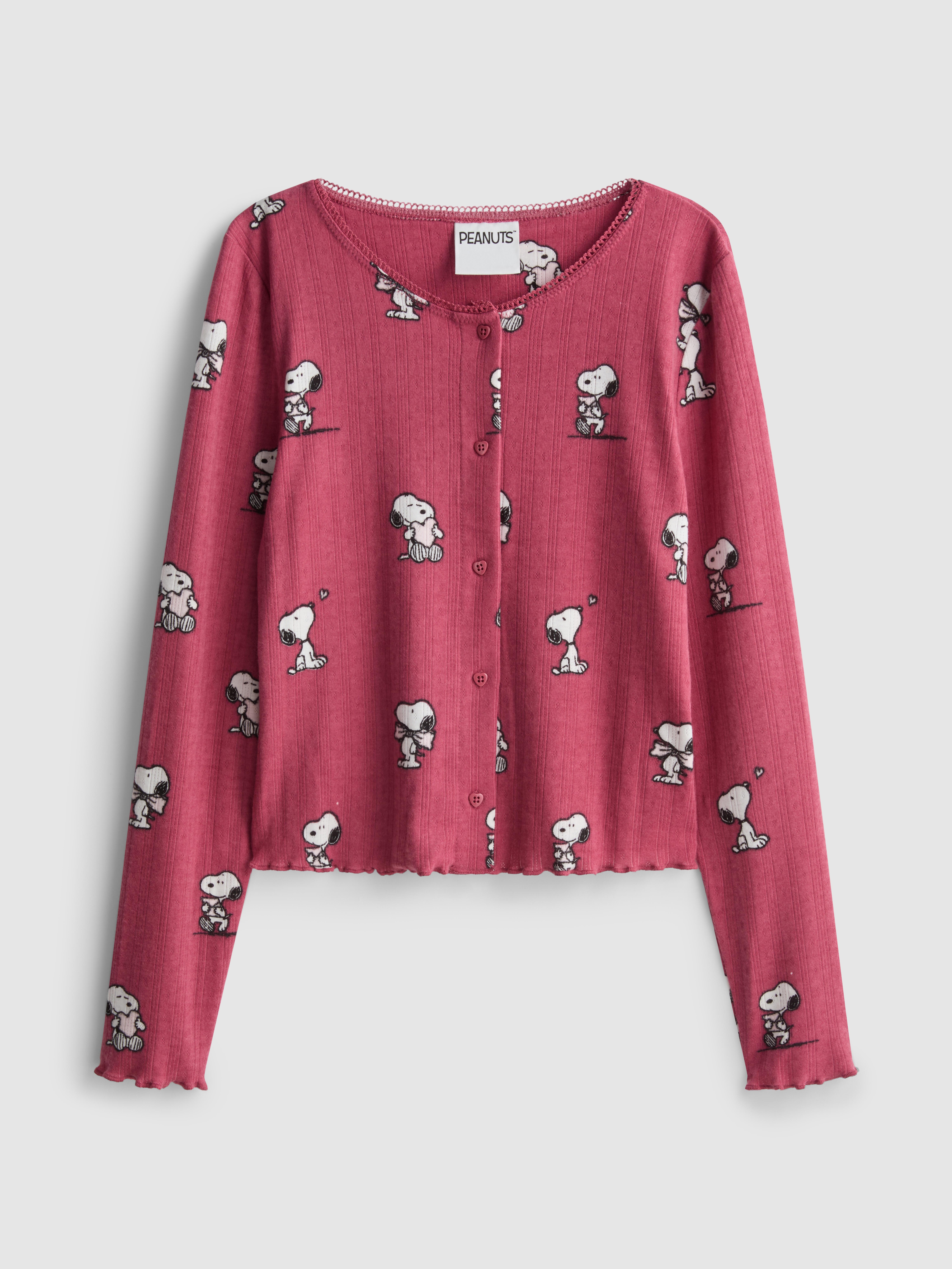 Snoopy Graphic Button Through Pajama Top