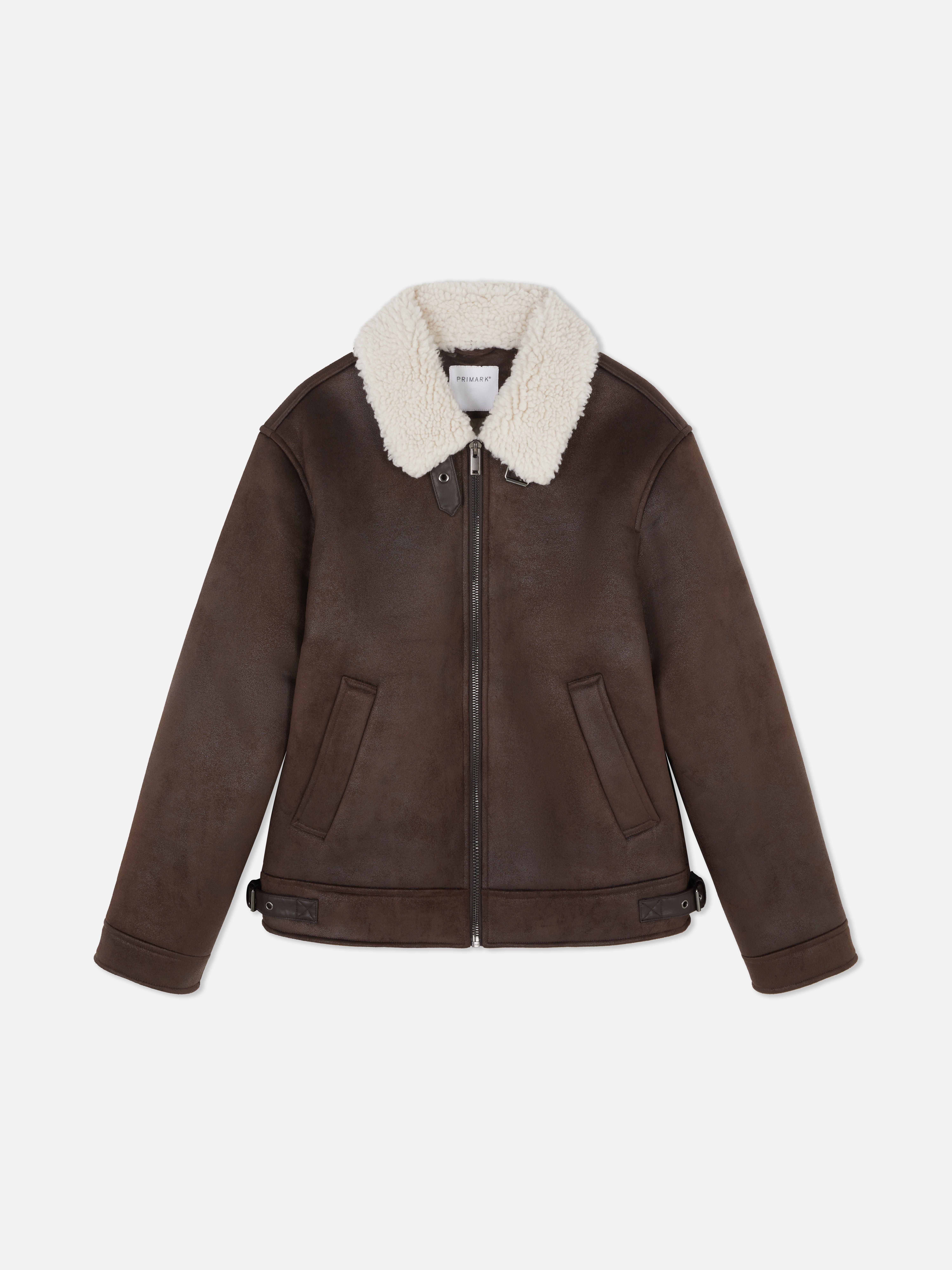 Suede And Faux Fur Flight Jacket