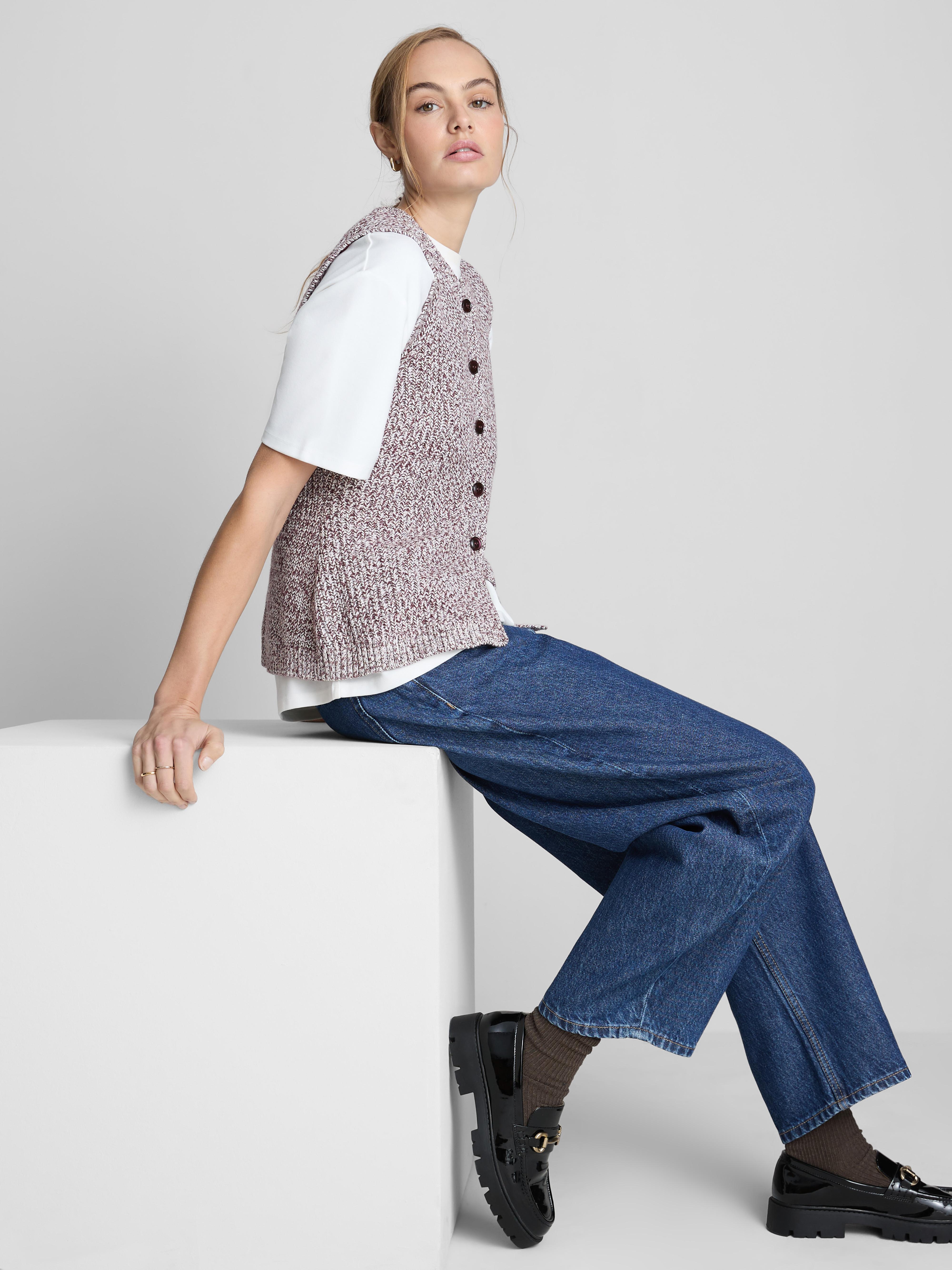 The Edit Mid-Rise Barrel Leg Jeans