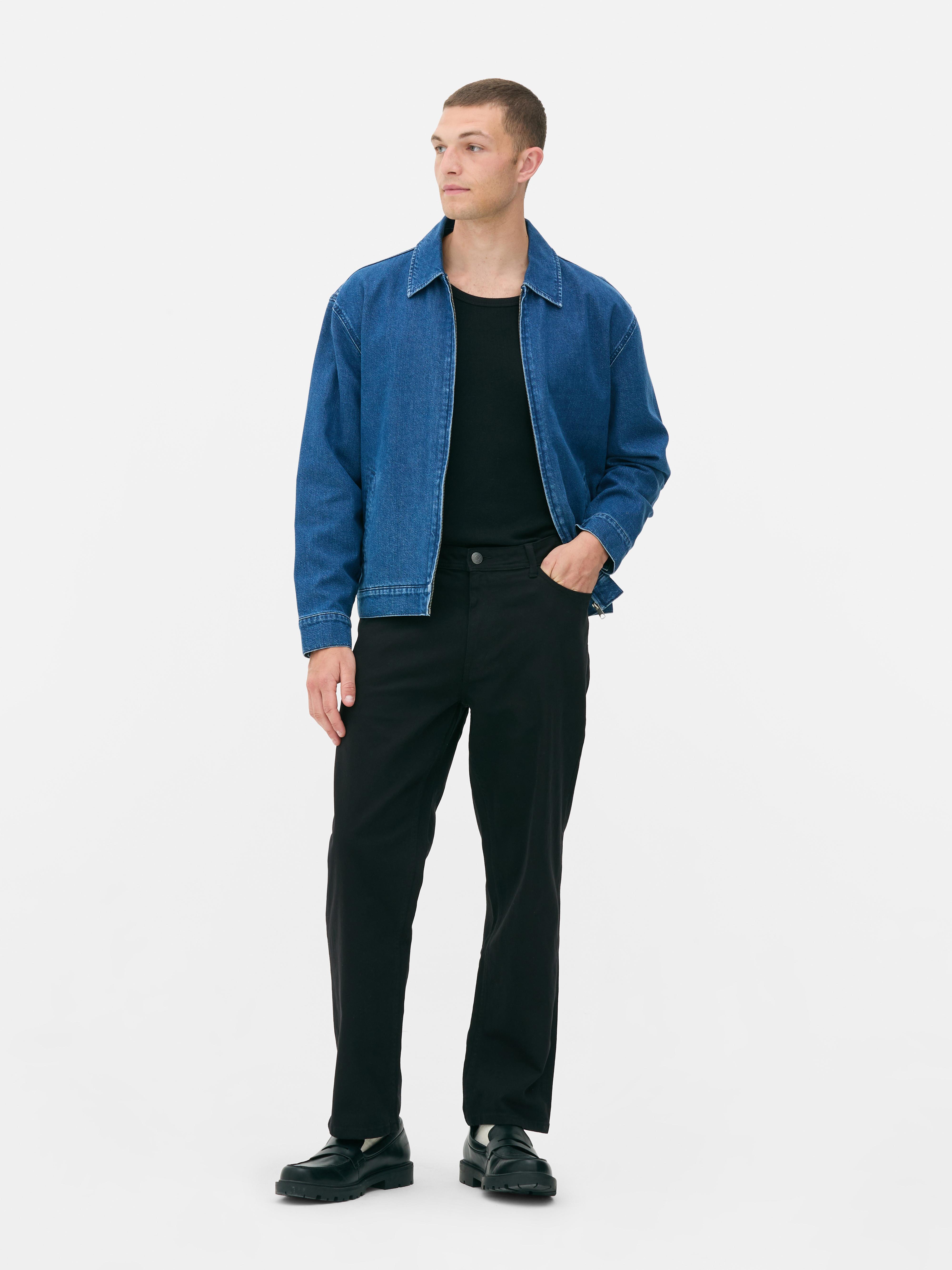 Mid-Rise Straight Leg Jeans