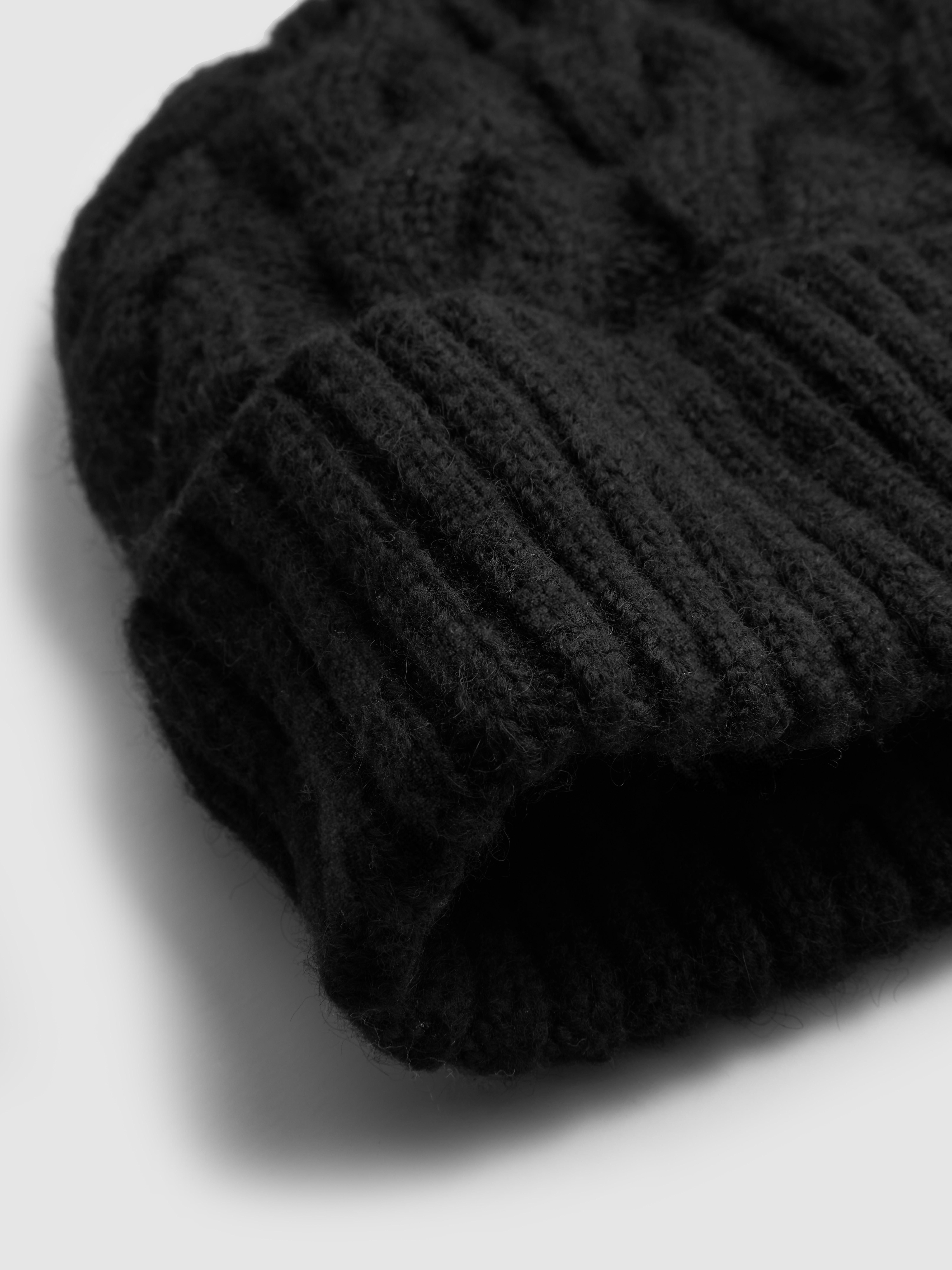 Thermal Cable Knit Beanie Hat