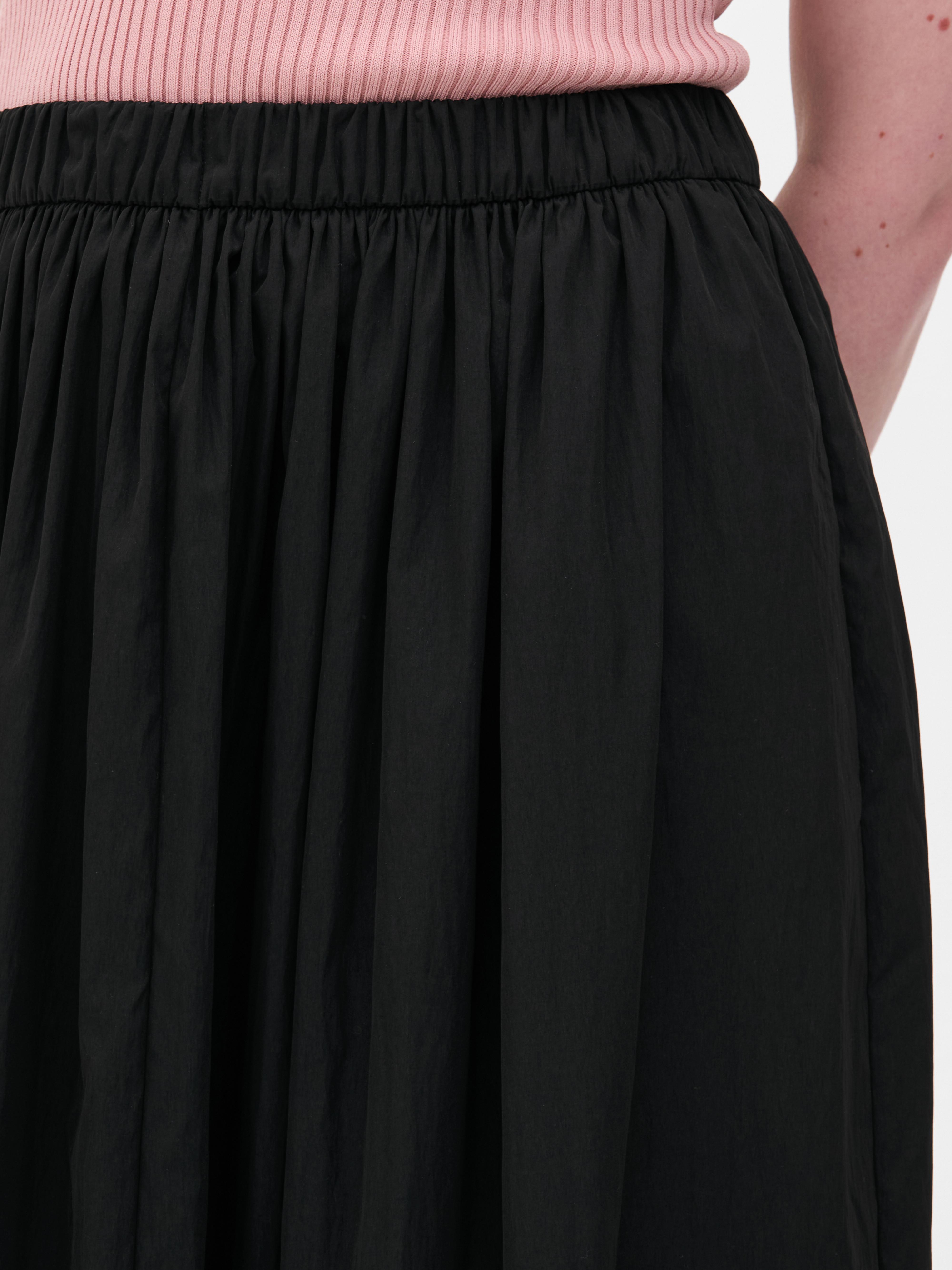 Gathered Waist Maxi Skirt