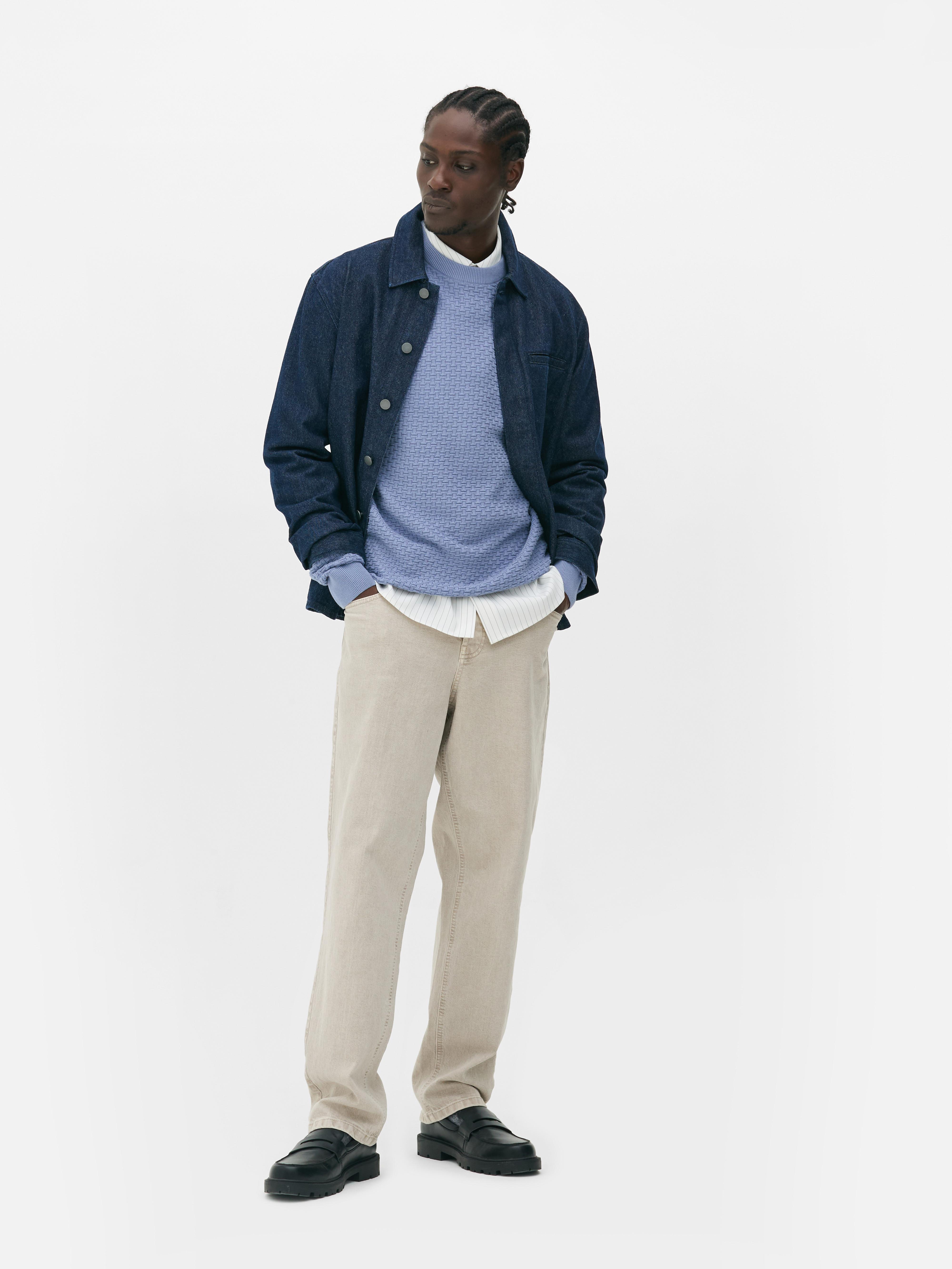 Textured Crew Neck Sweater