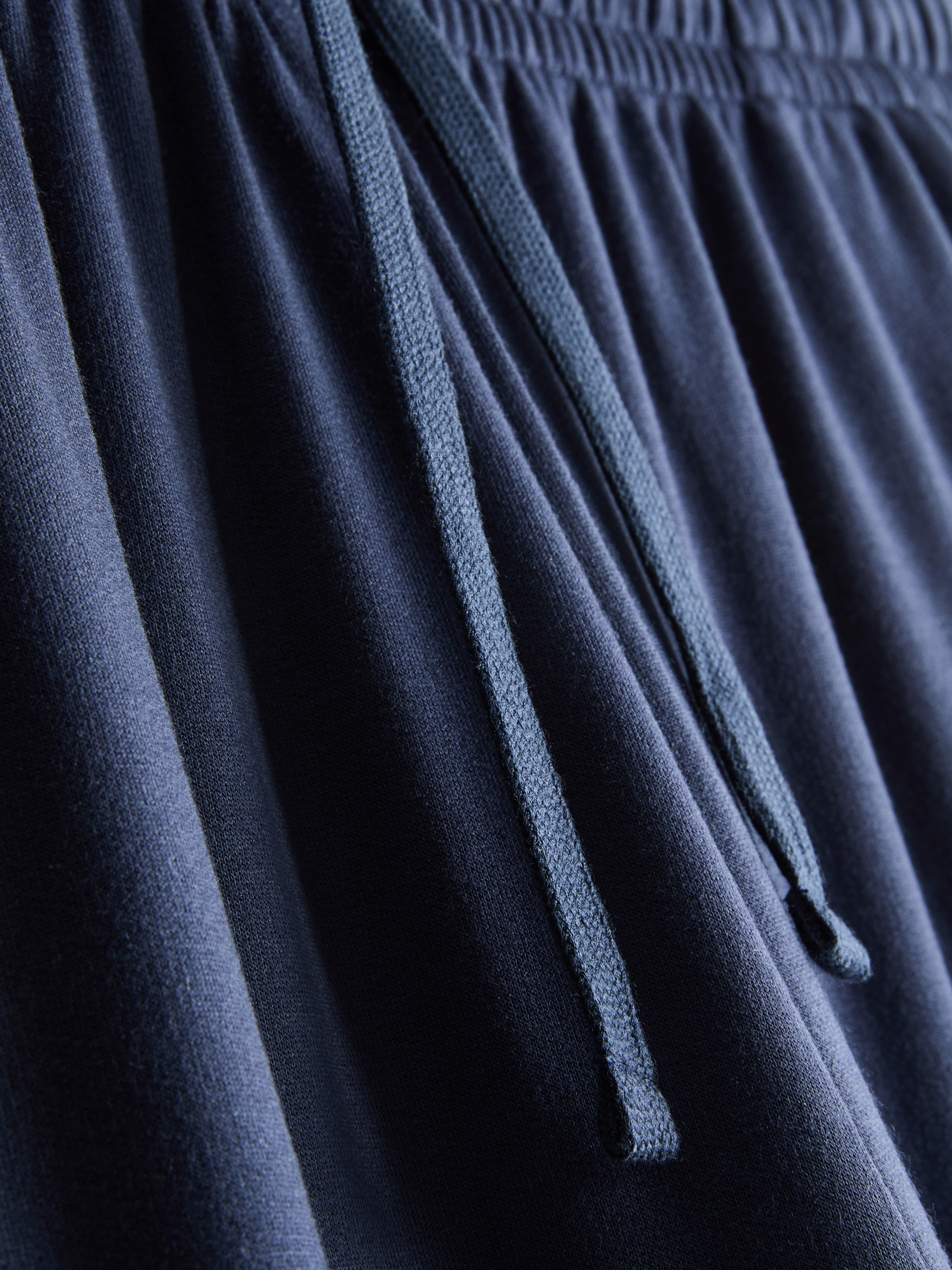 Cuffed-Leg Drawstring Pajama Bottoms