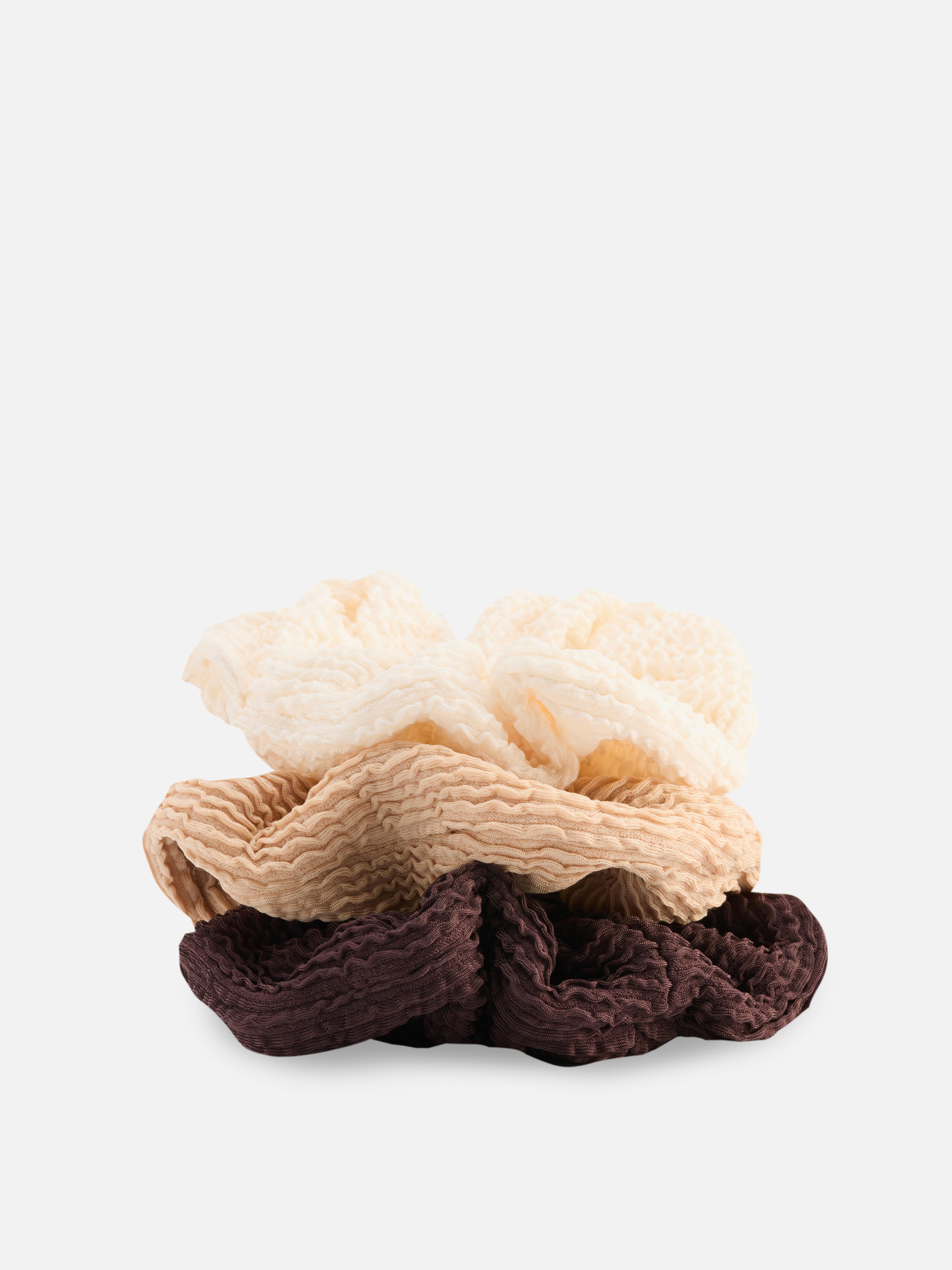 3-Pack Crinkle Hair Scrunchies