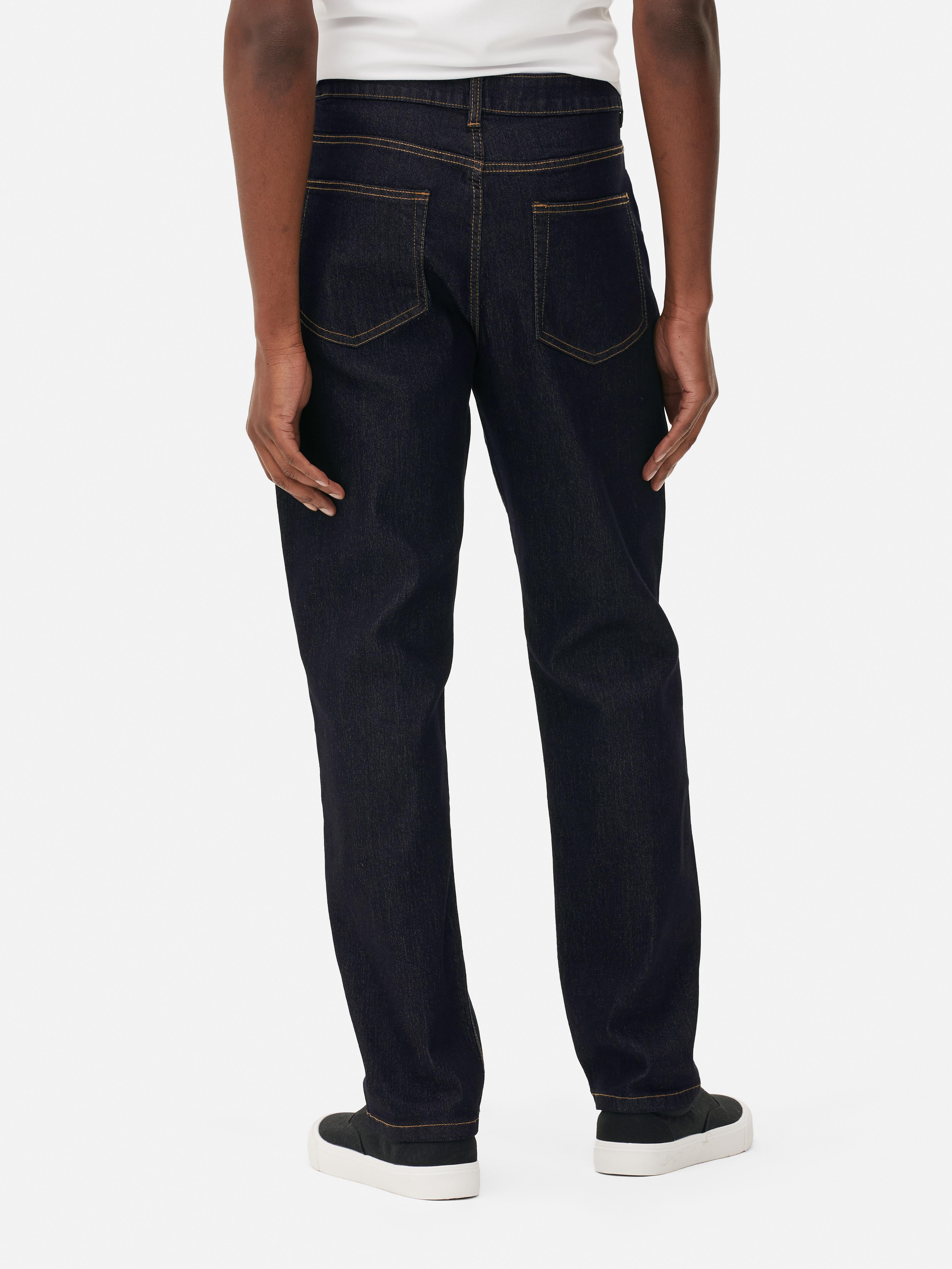 Mid-Rise Straight Leg Jeans