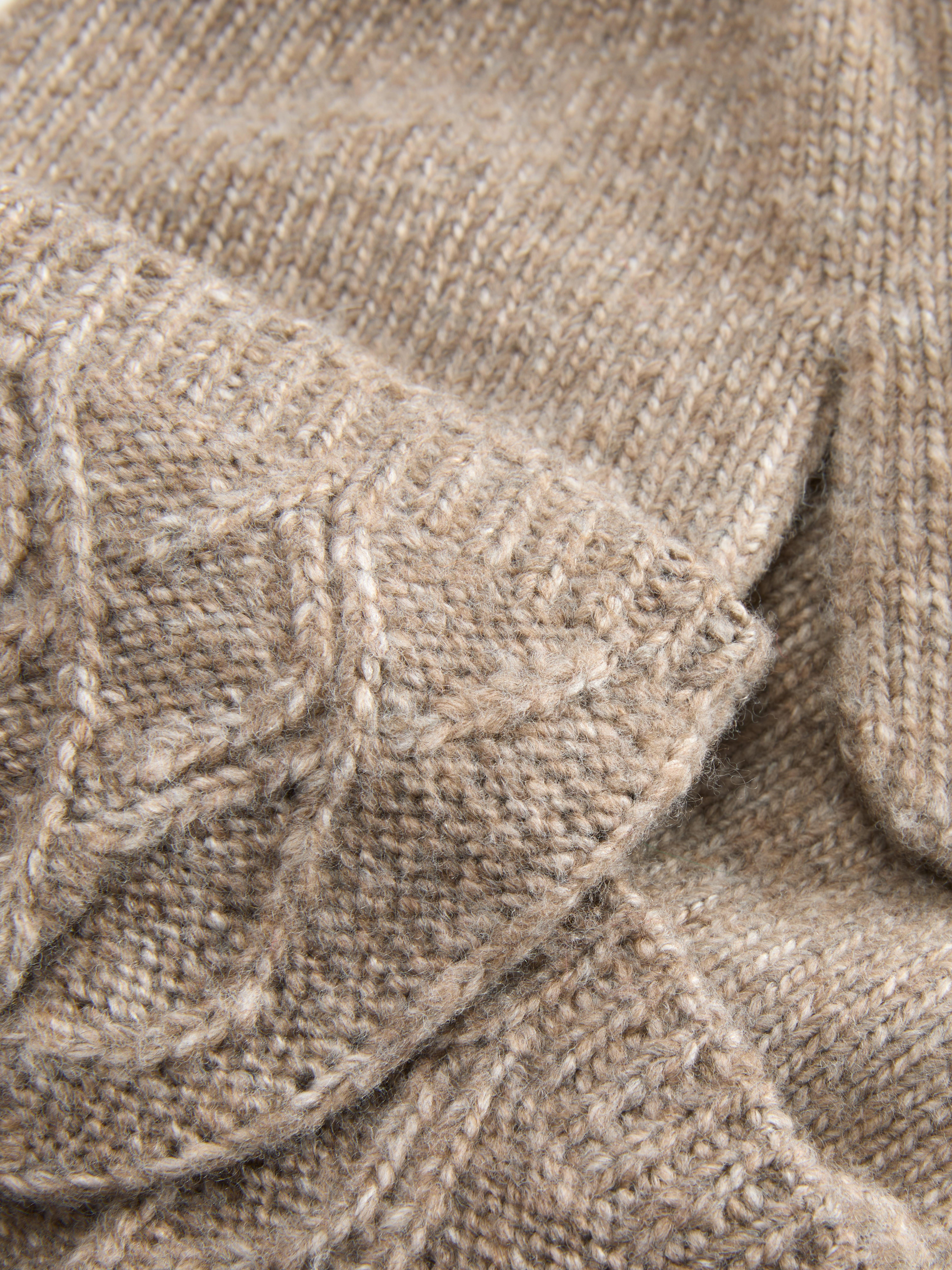 Cable Knit Flip Top Gloves