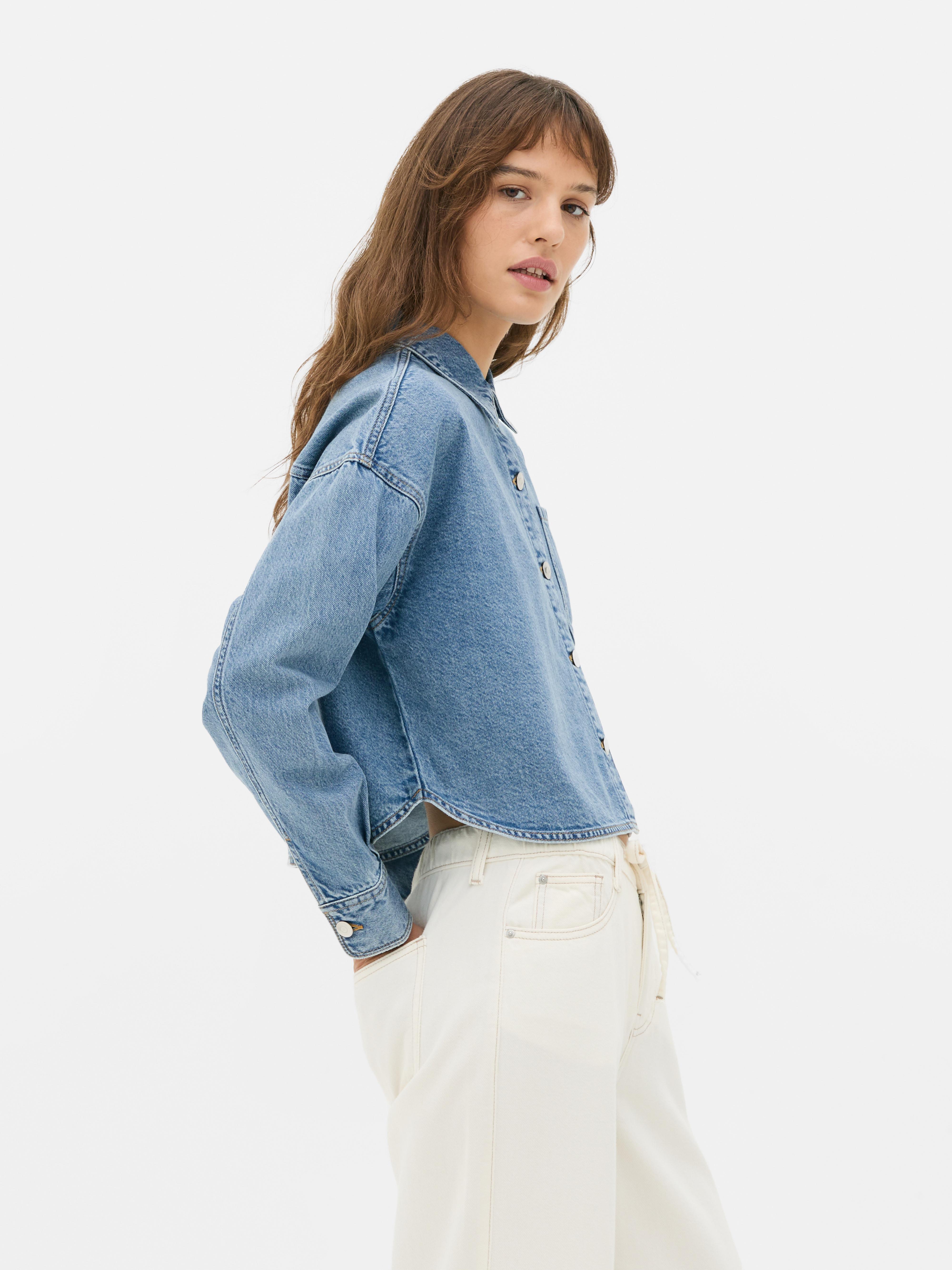 Cropped Denim Shirt