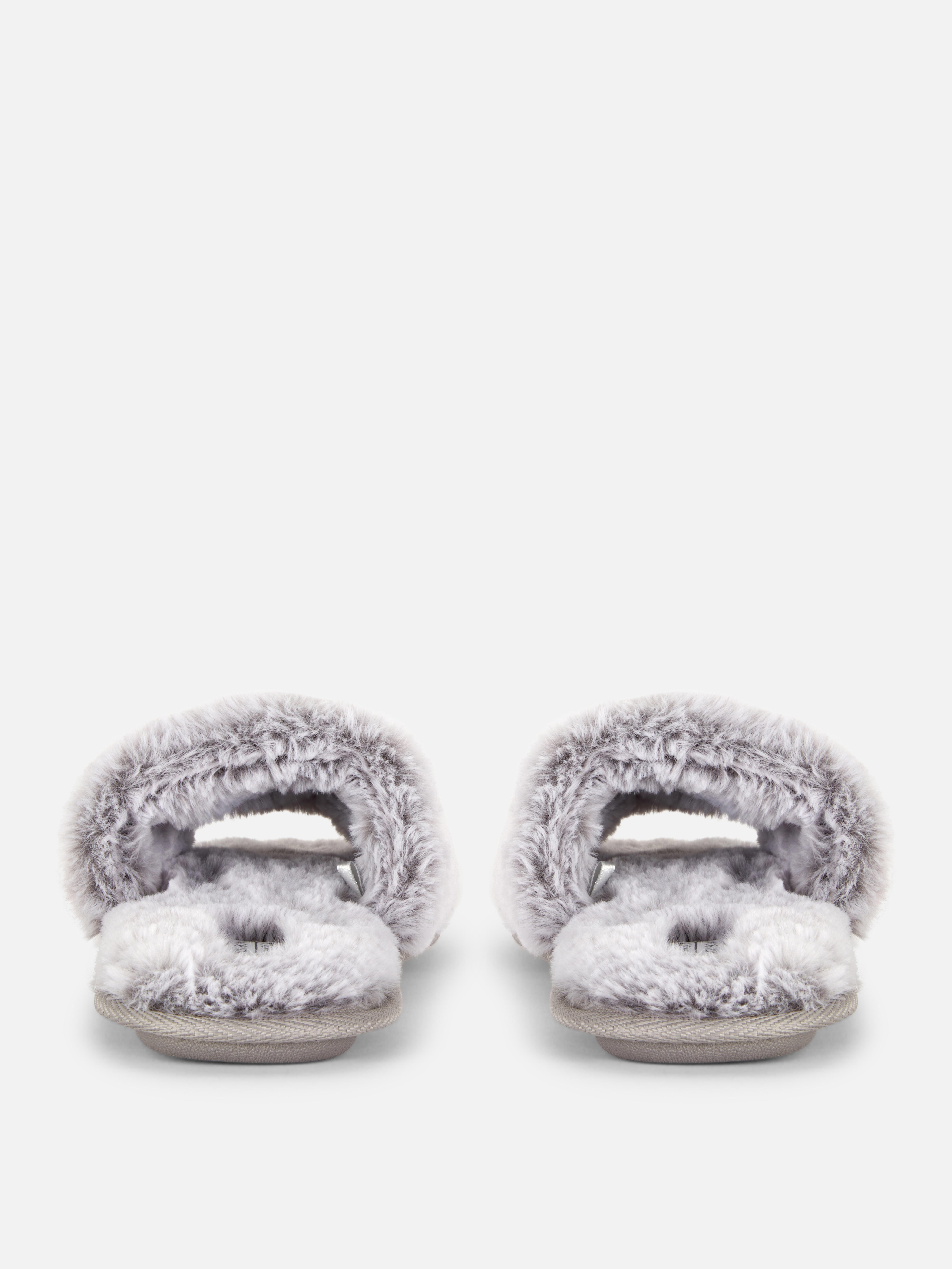 Fluffy Crossband Slippers