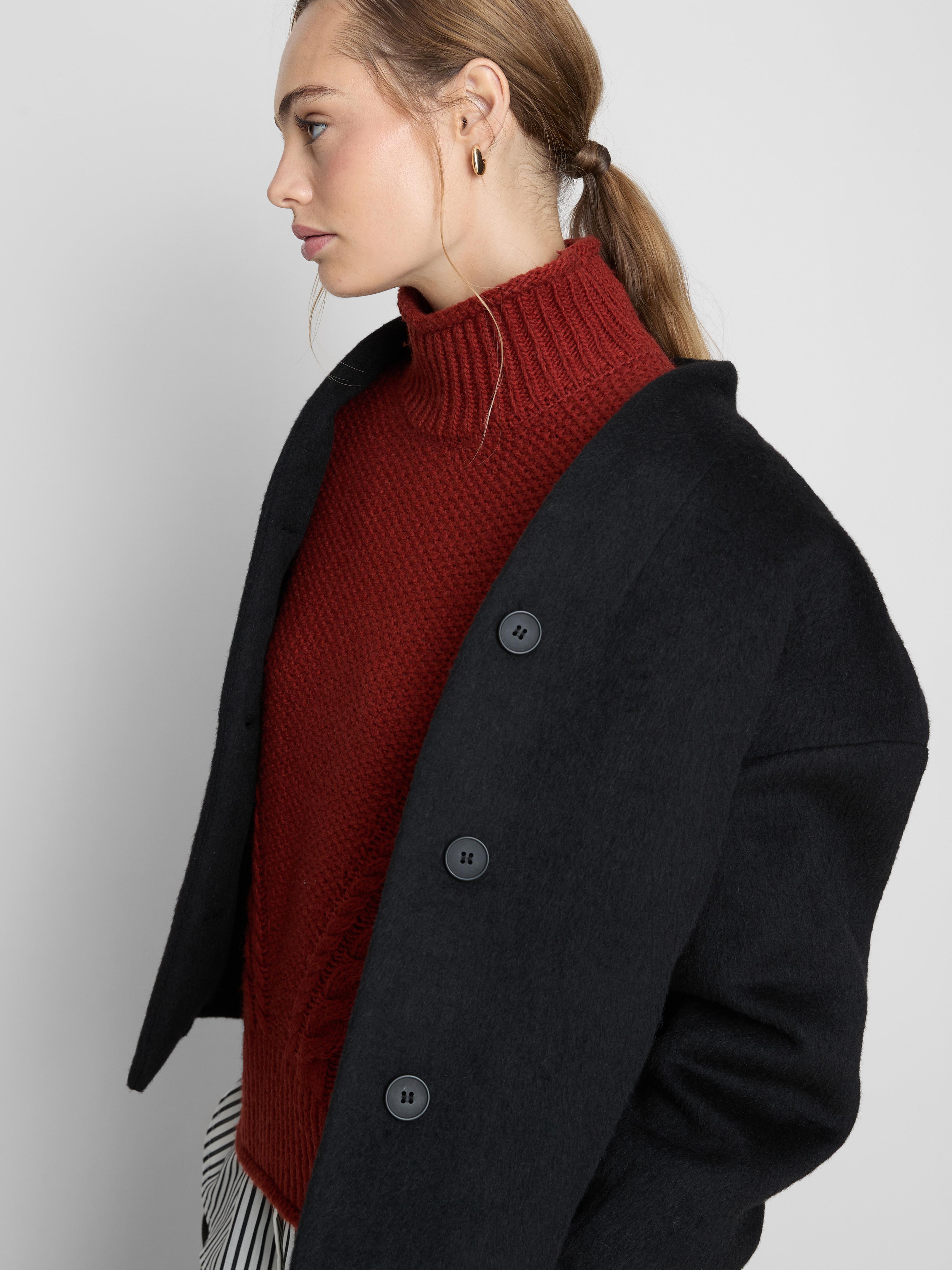 The Edit Boxy Collarless Jacket