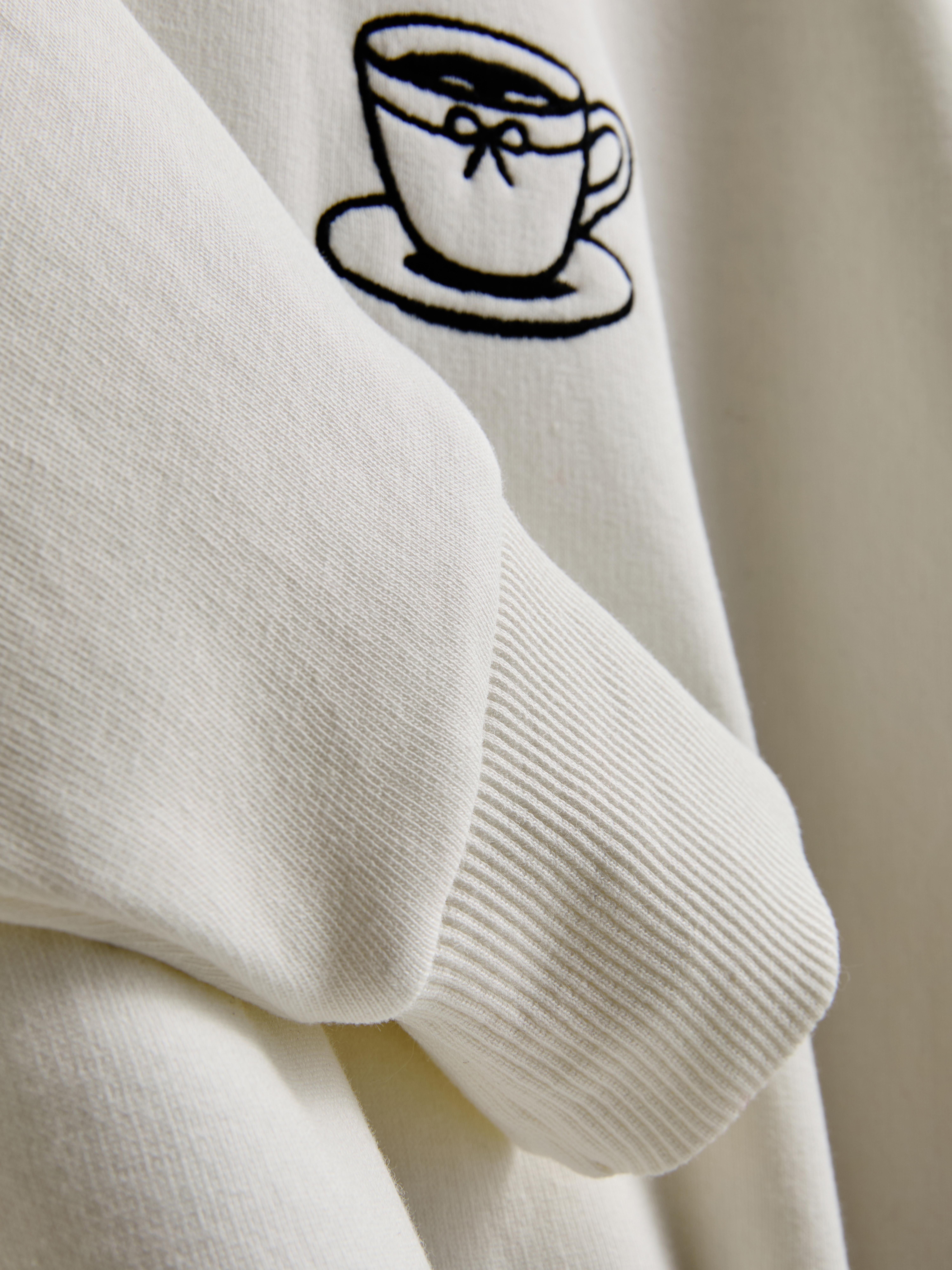 Cotton Blend Coffee Hoodie