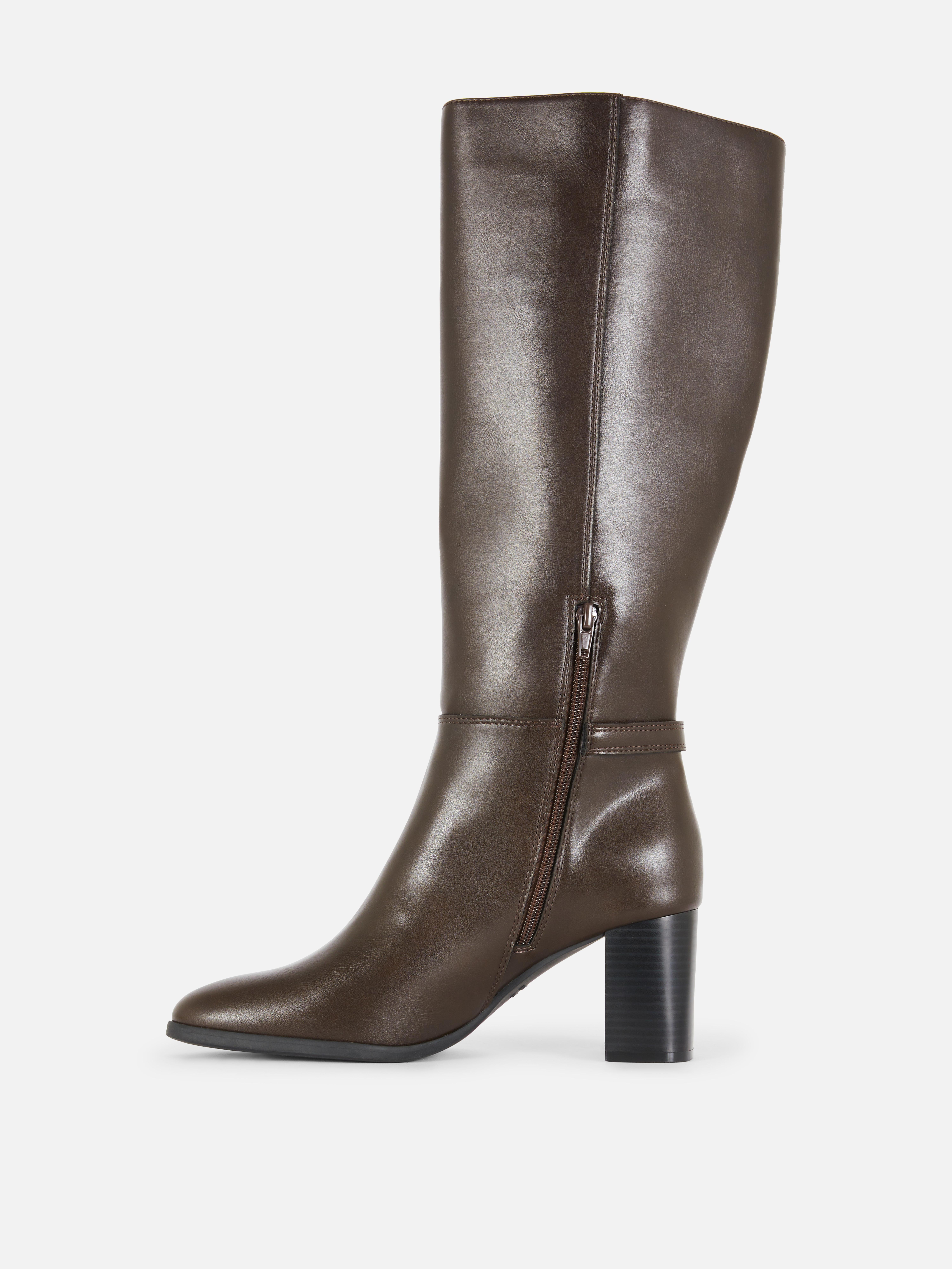 Buckle Detail Knee High Boots
