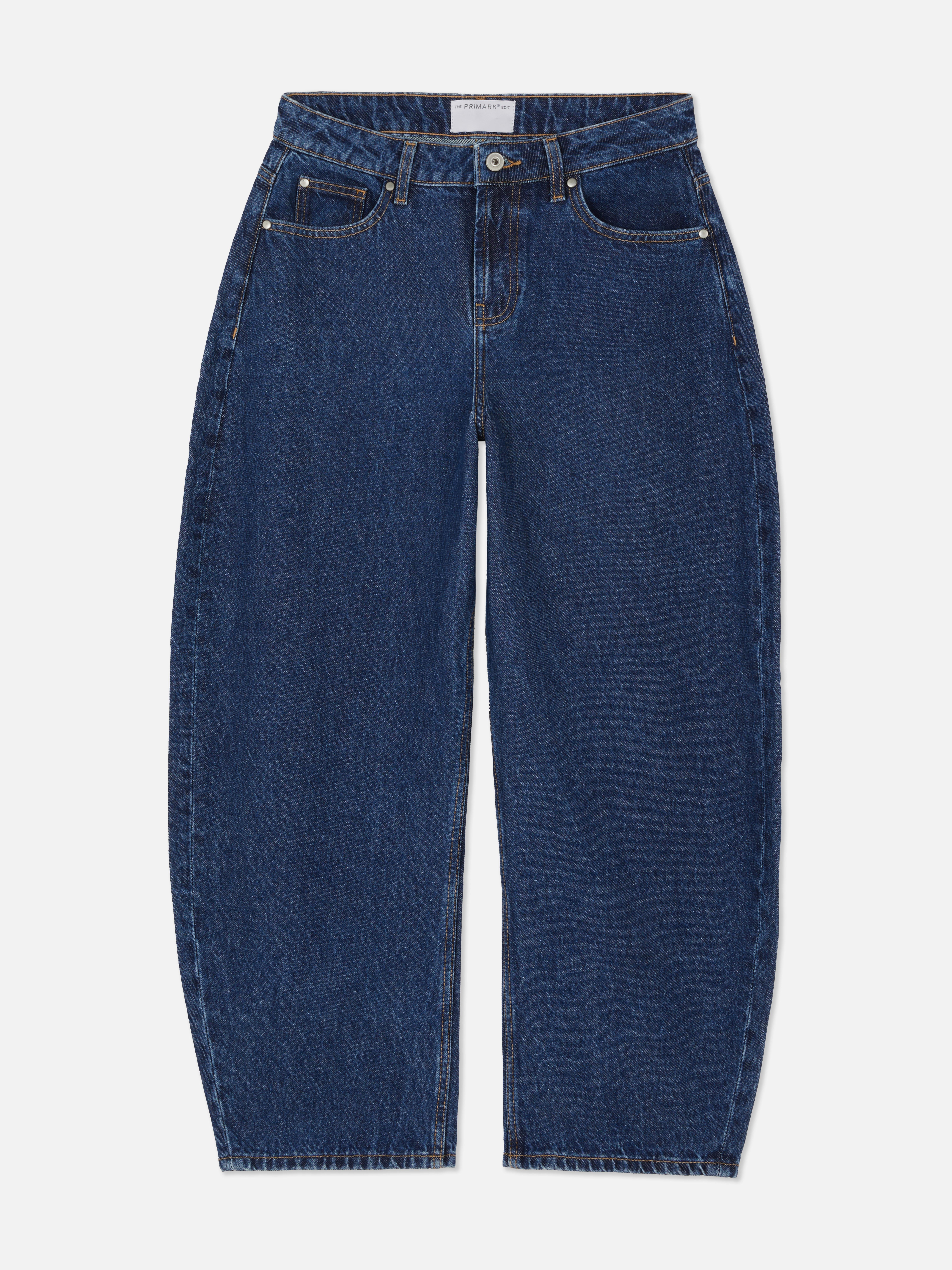 The Edit Mid-Rise Barrel Leg Jeans