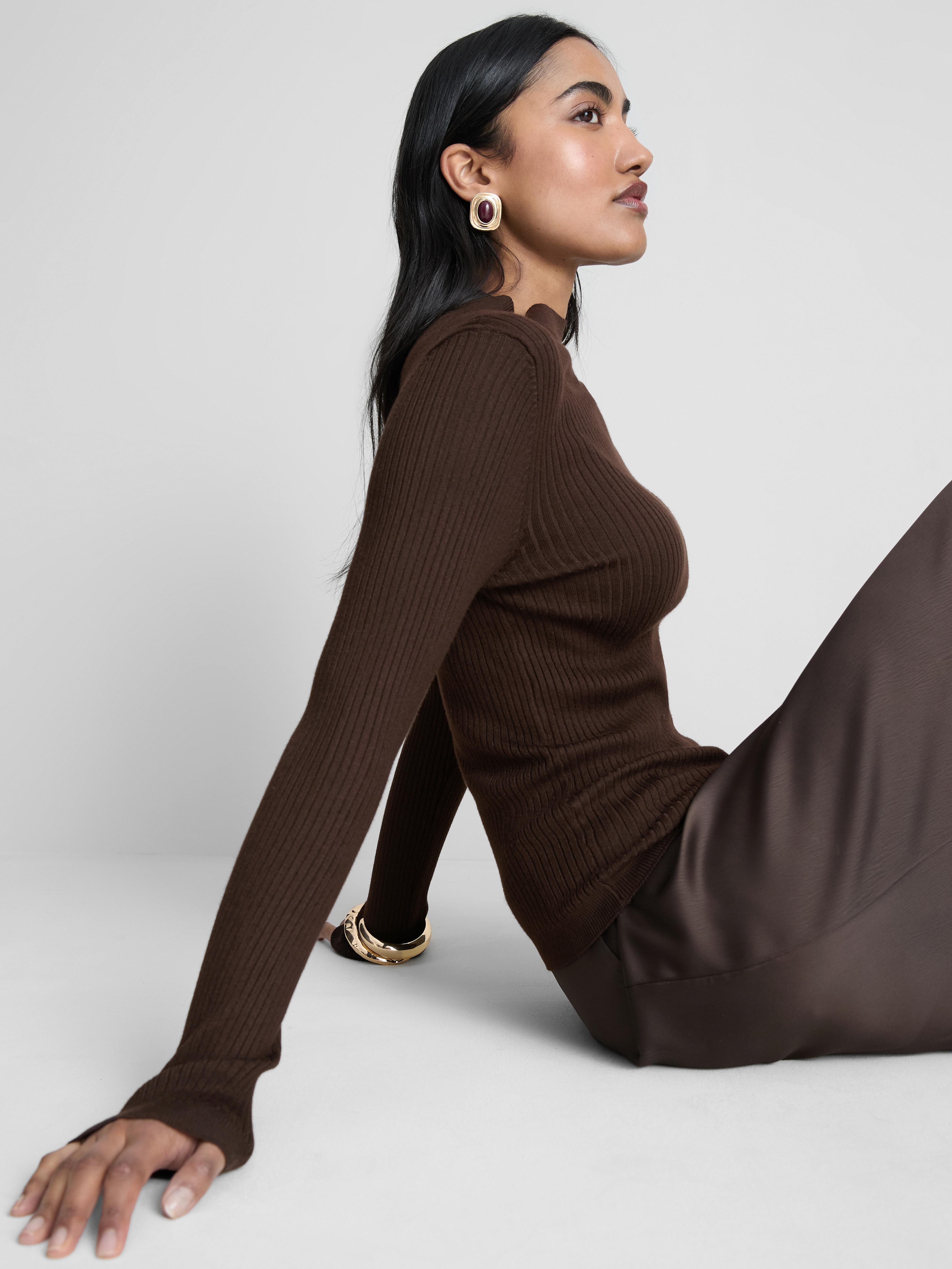 Ribbed Turtleneck Sweater