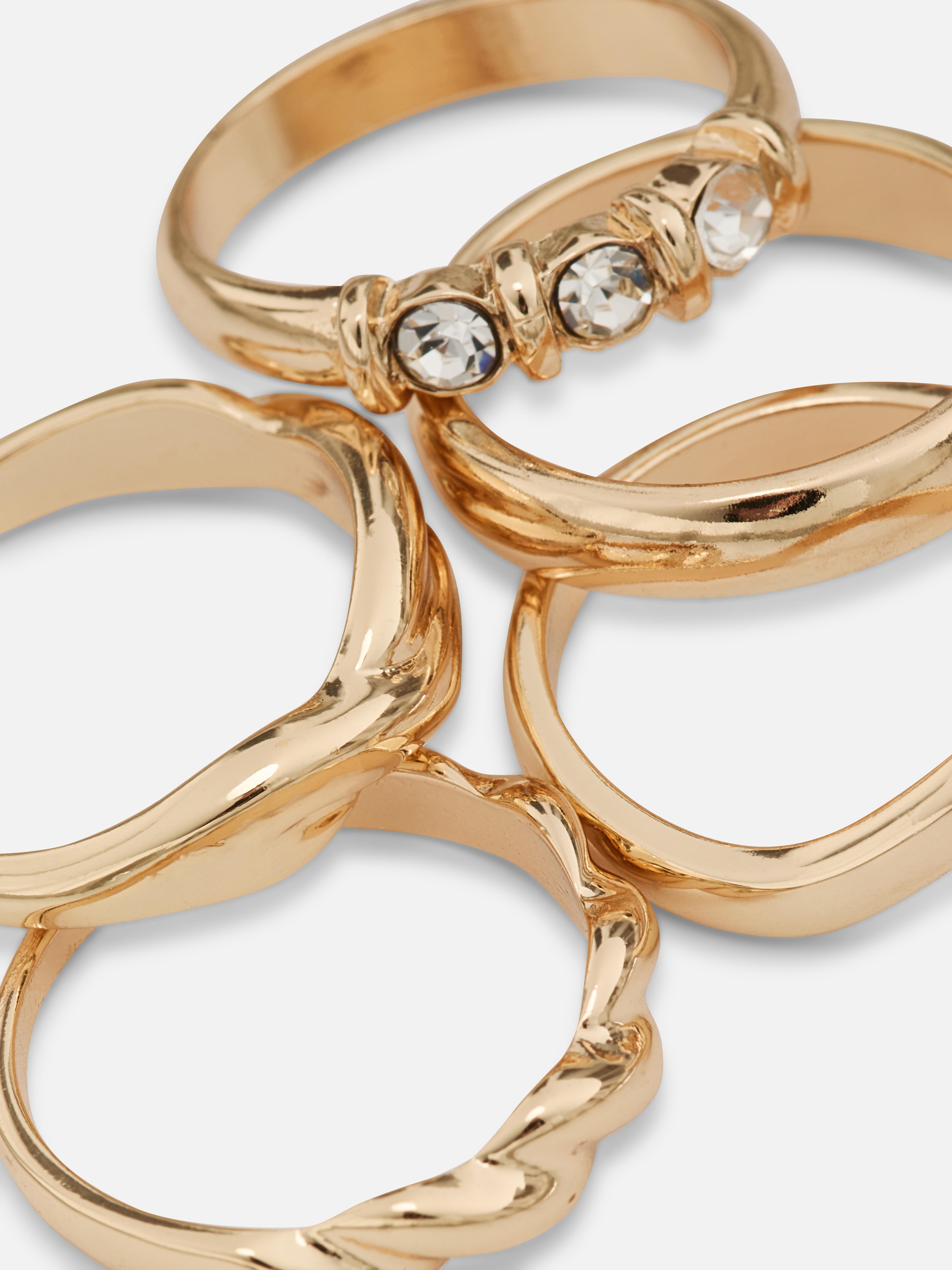 5pk Various Design Rings