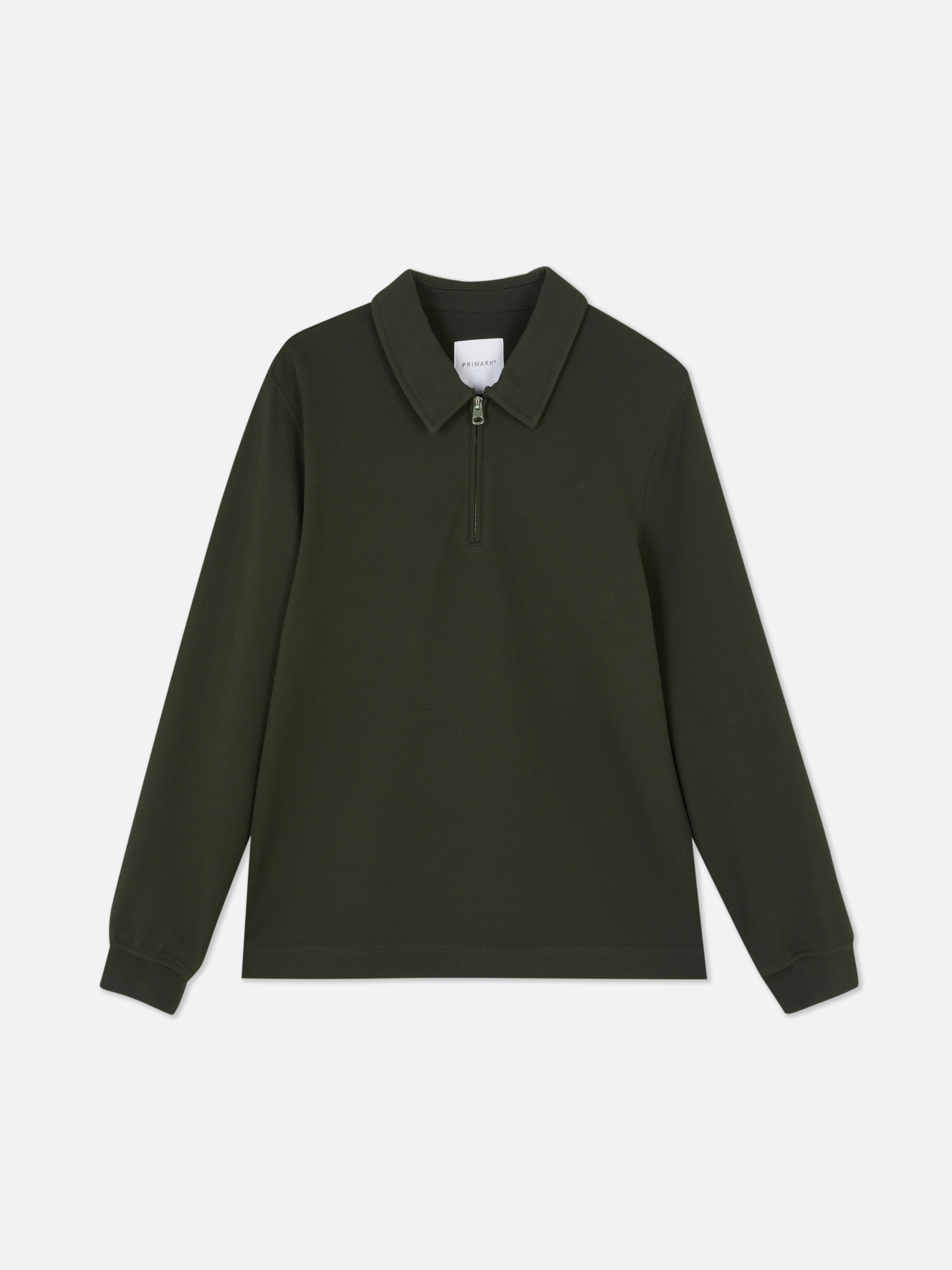 Twill Long Sleeve Polo Shirt
