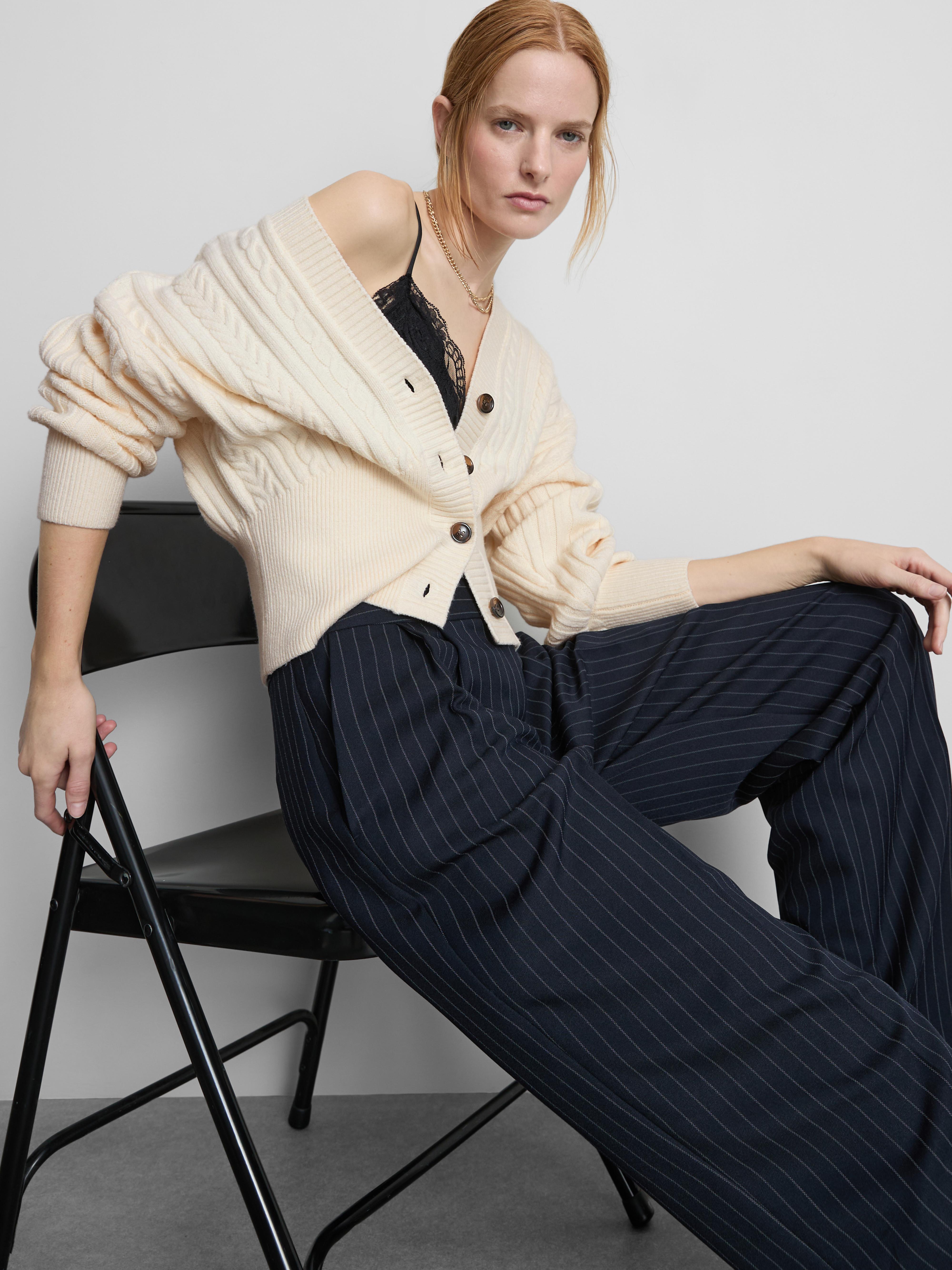 Cable Knit Sculpted Cardigan