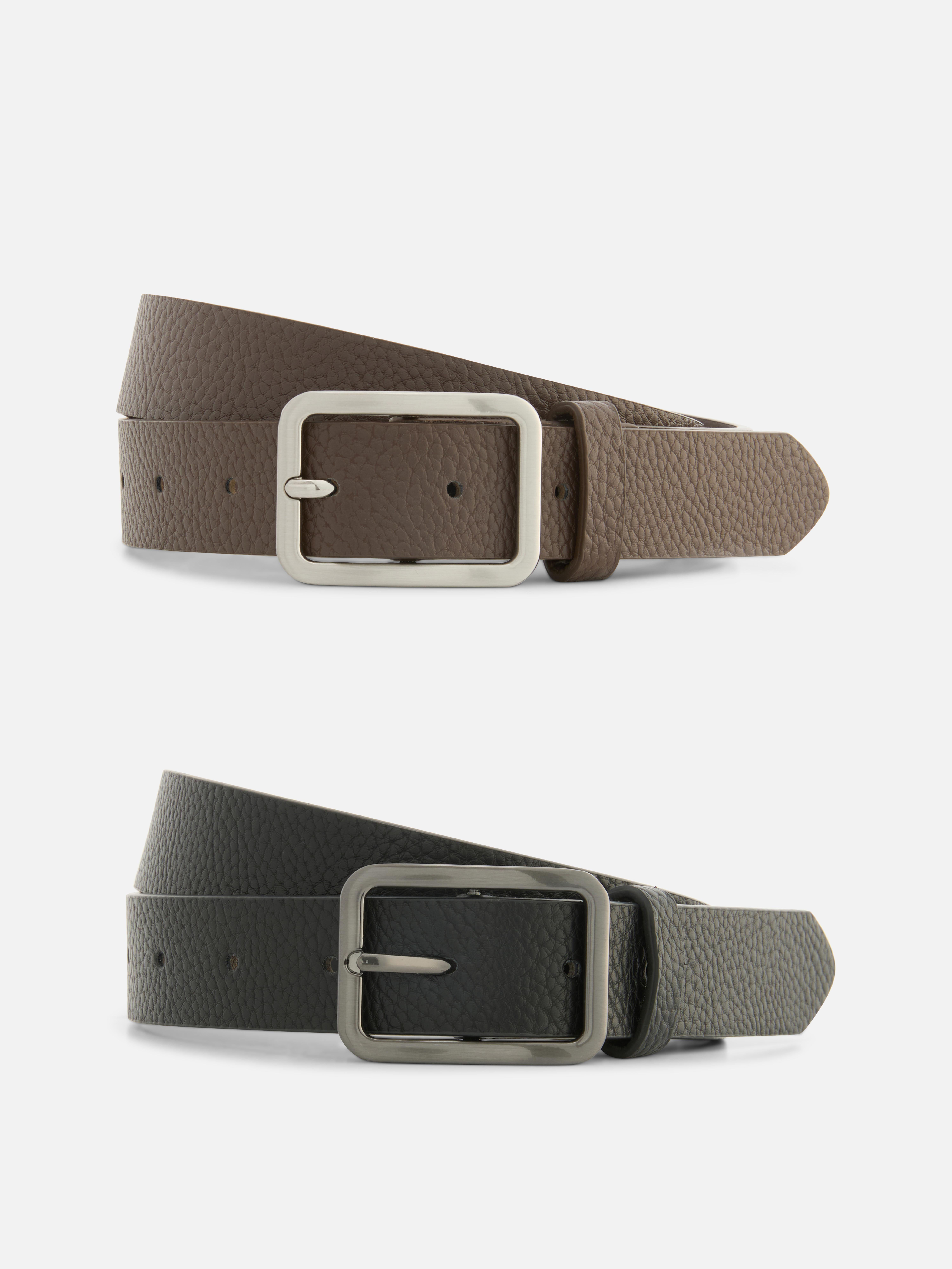 2-Pack Textured Belts