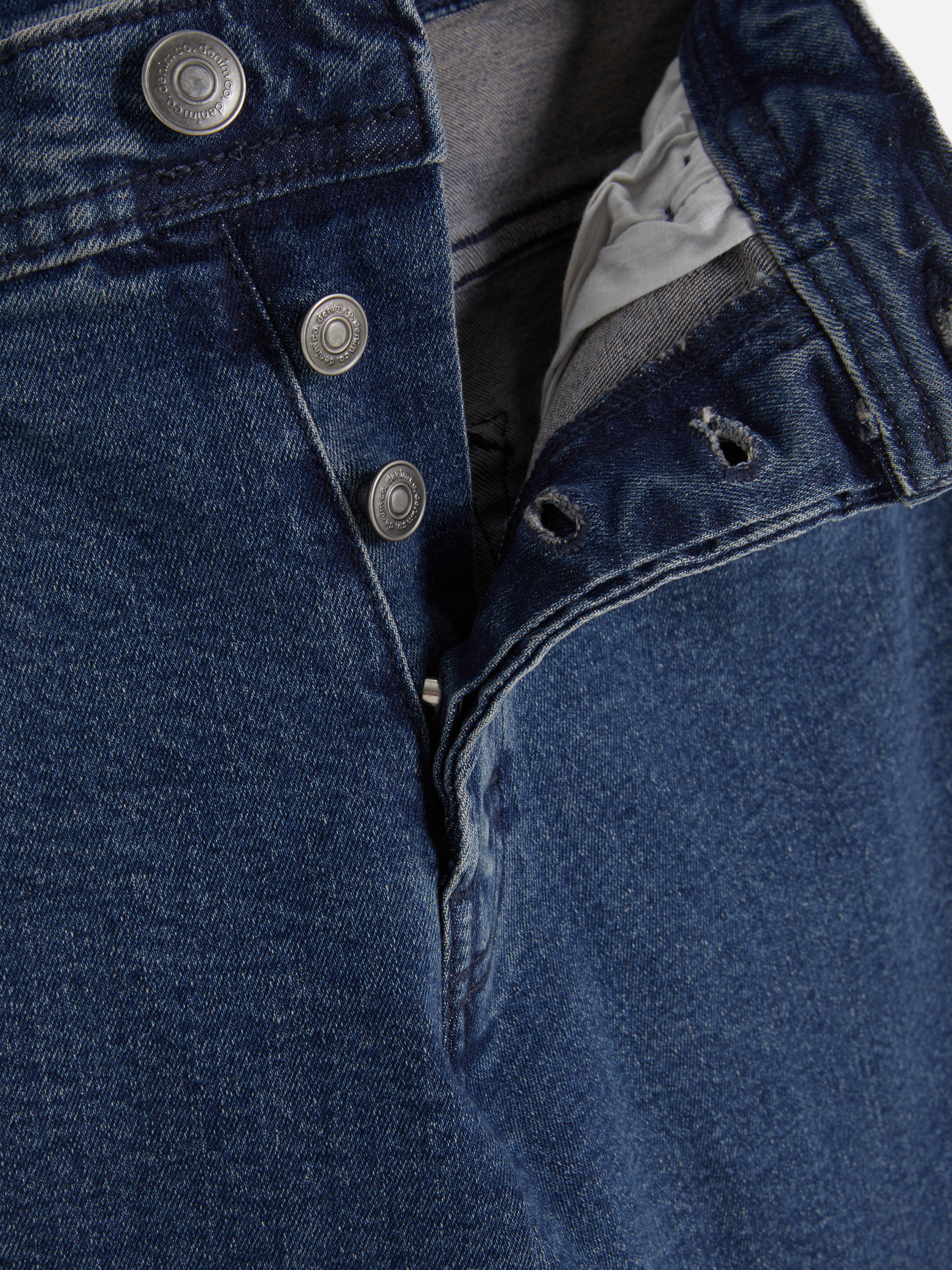 Mid-Rise Straight Leg Jeans