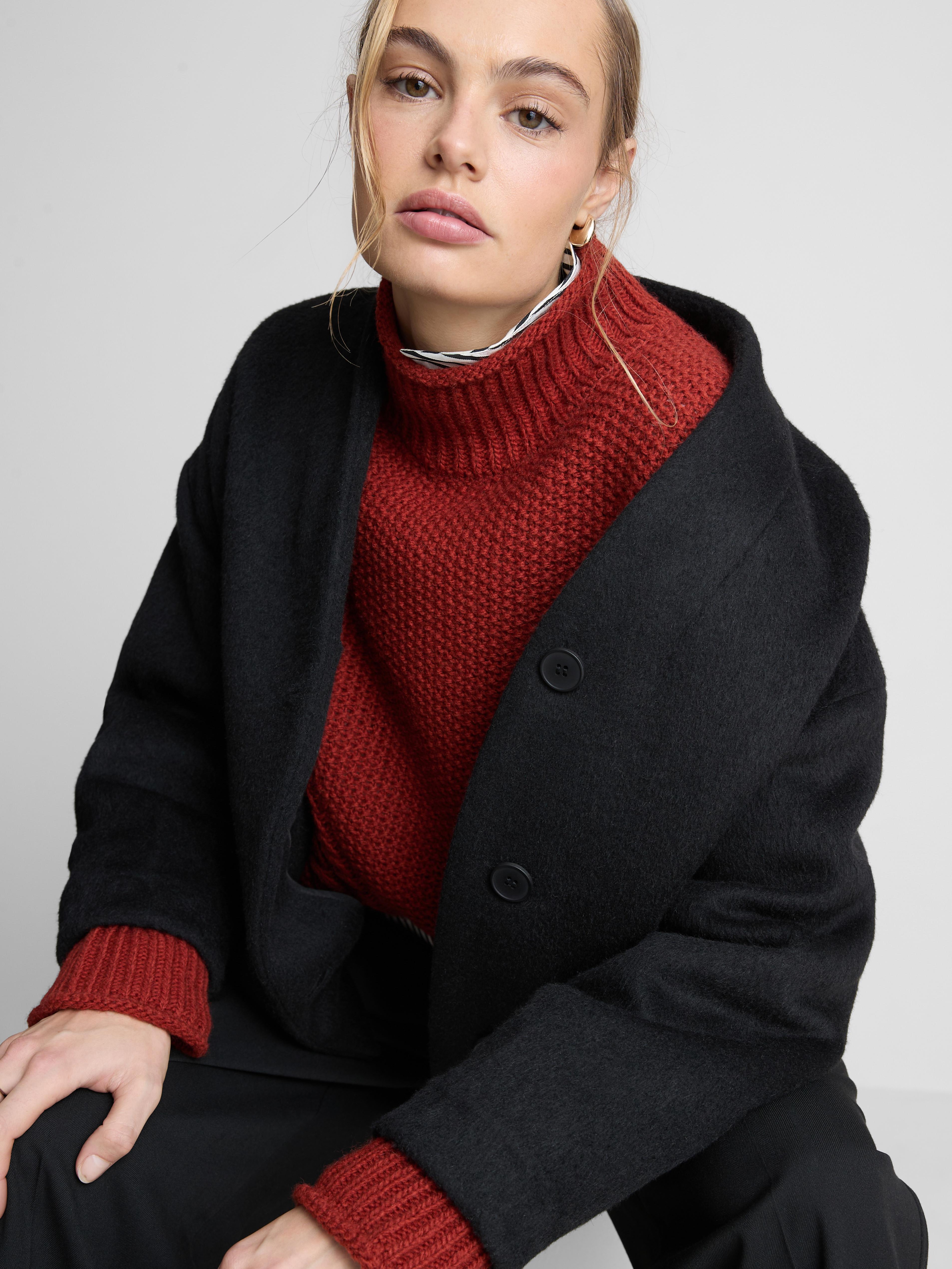 The Edit Boxy Collarless Jacket