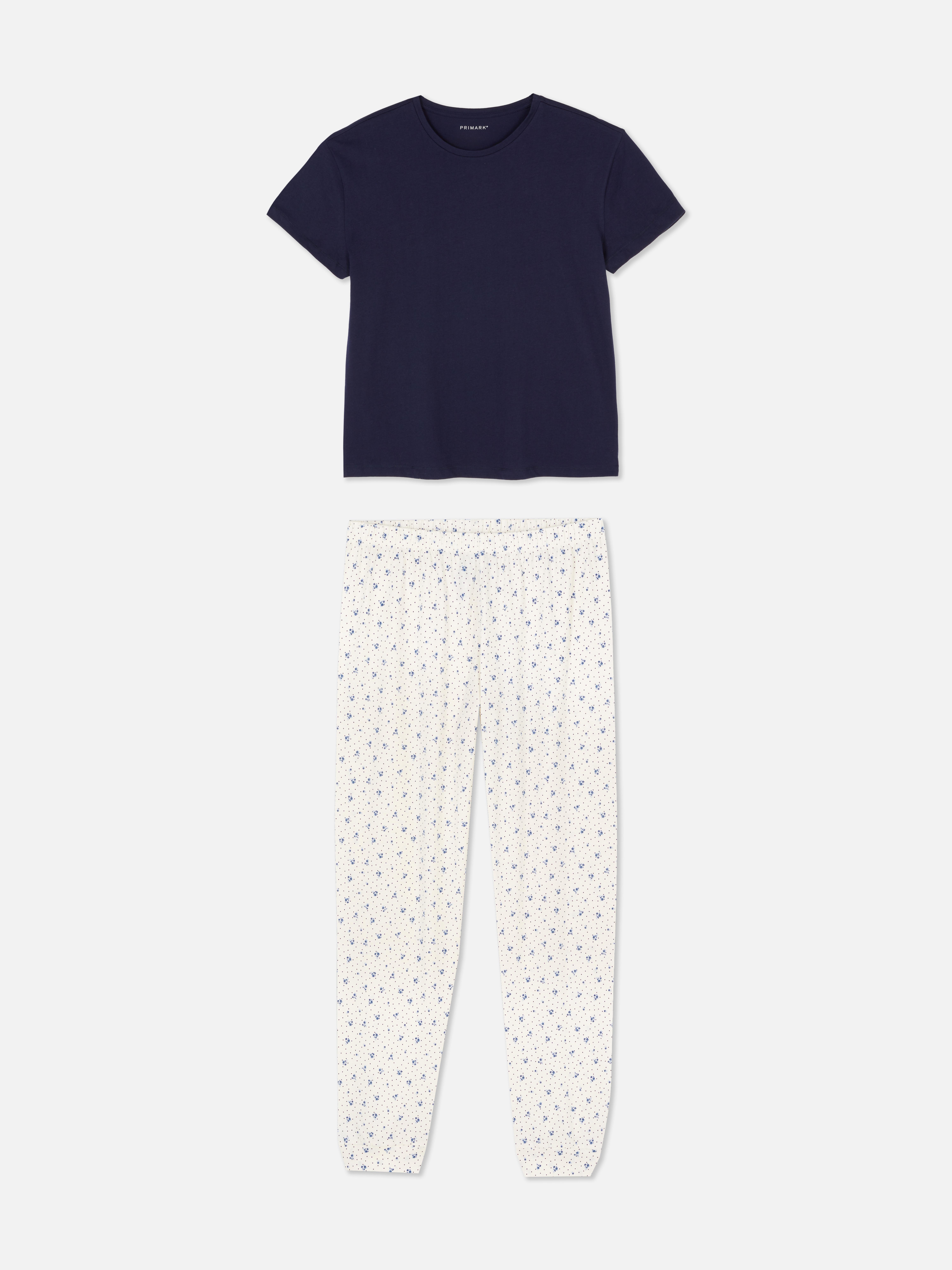 Printed Short-Sleeve Pajama Set