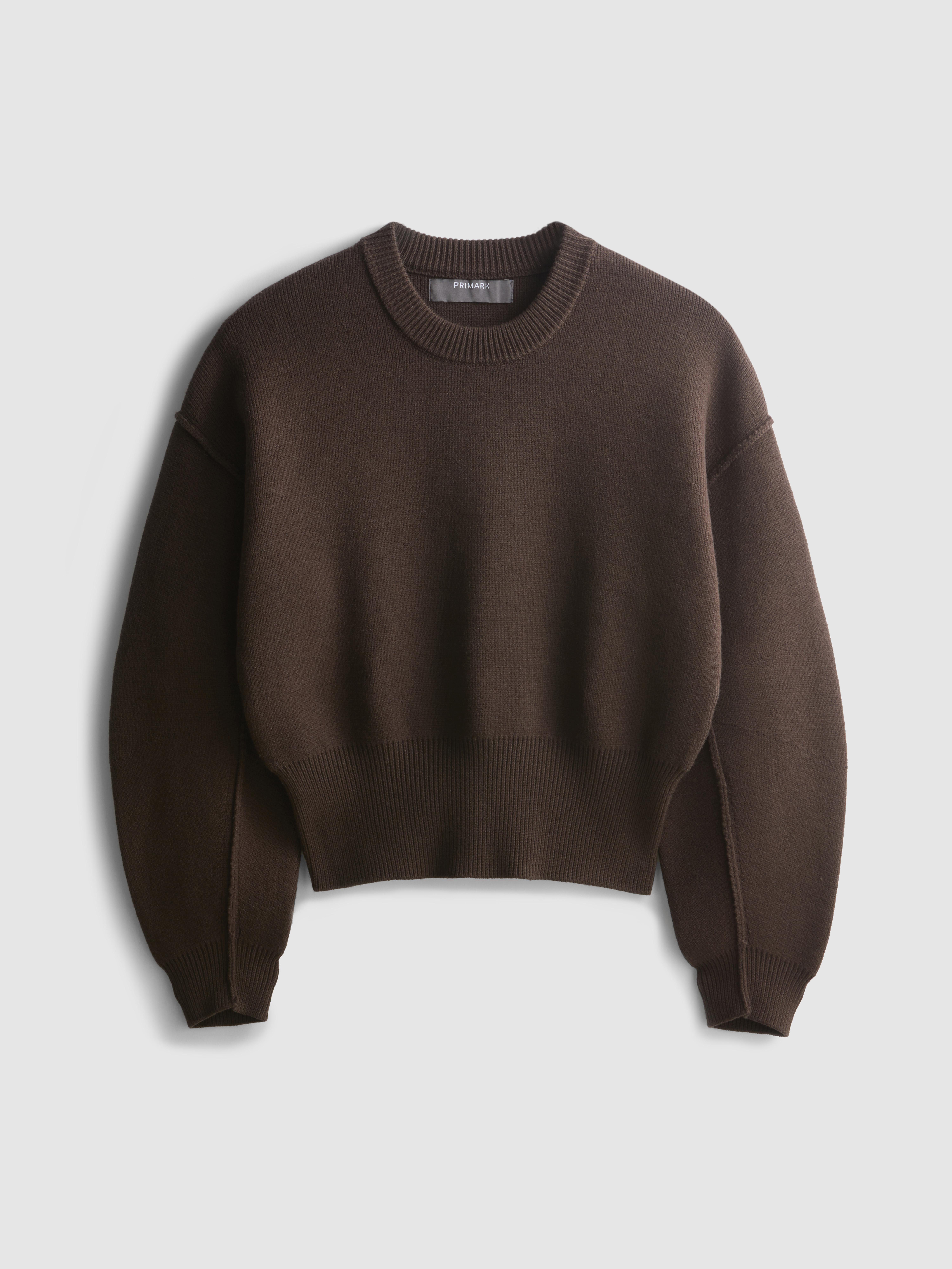 Cropped Stitch Detail Sweater