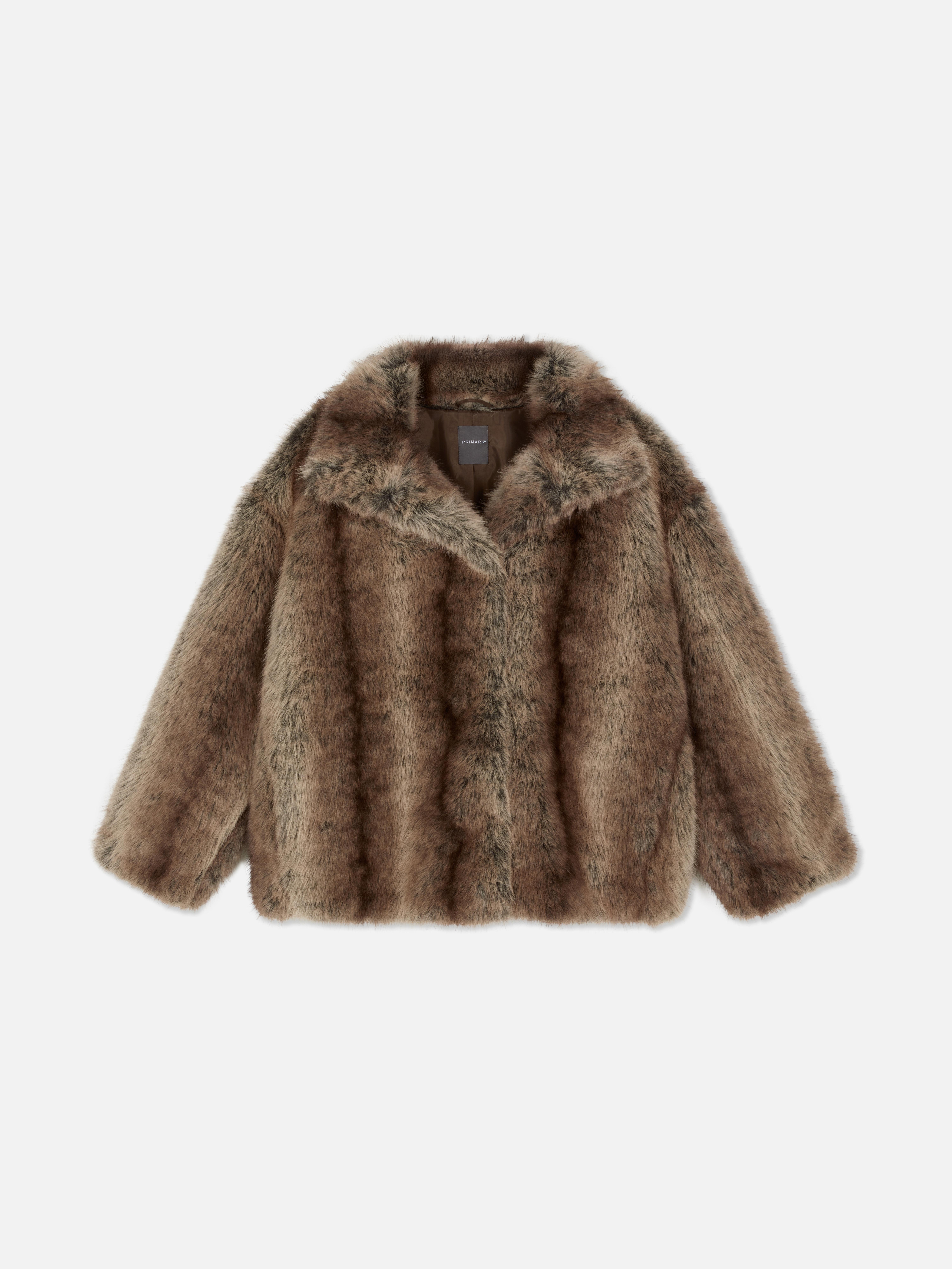 Paula Echevarría Faux Fur Funnel Jacket