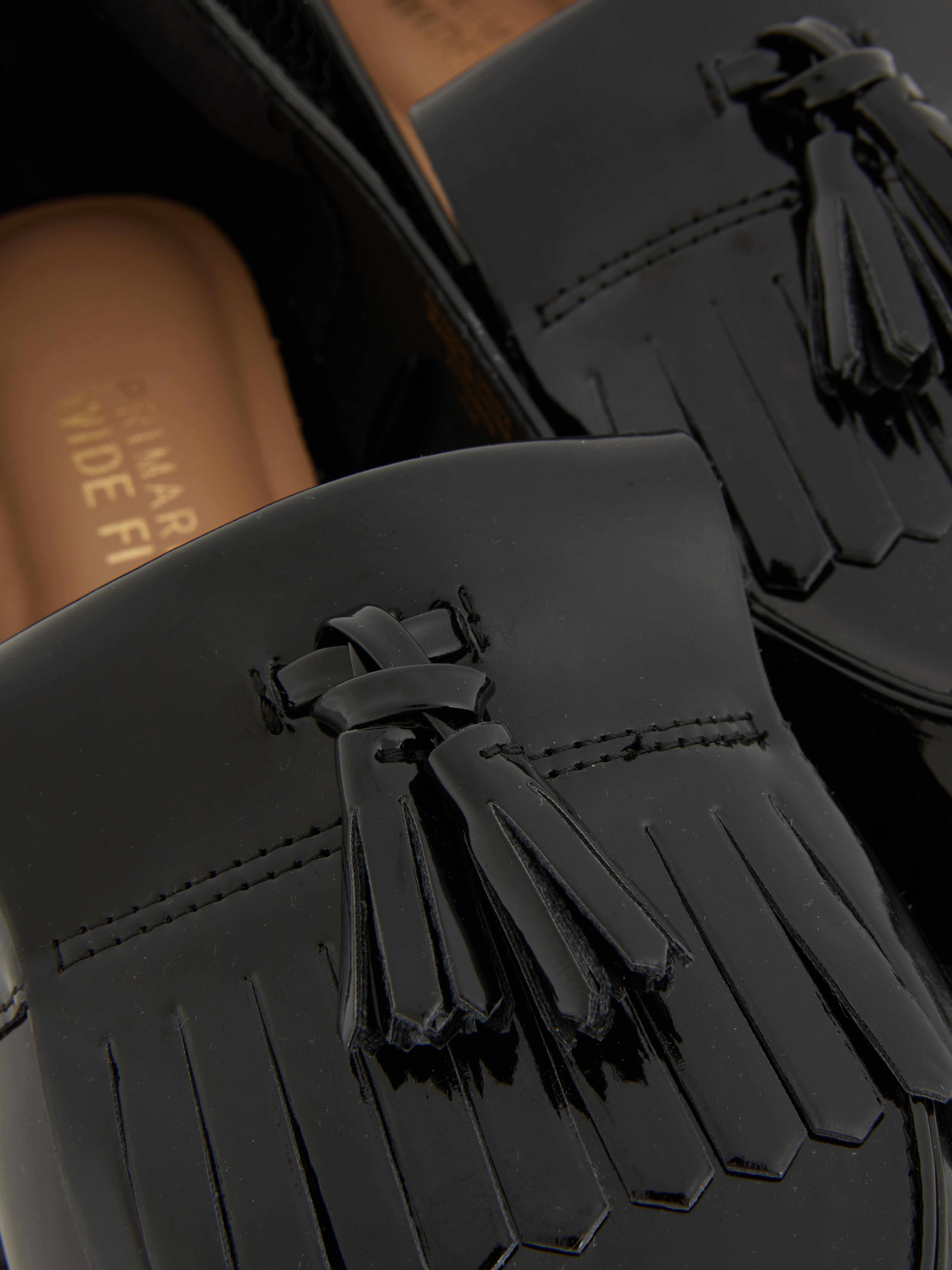 Wide Fit Patent Loafers