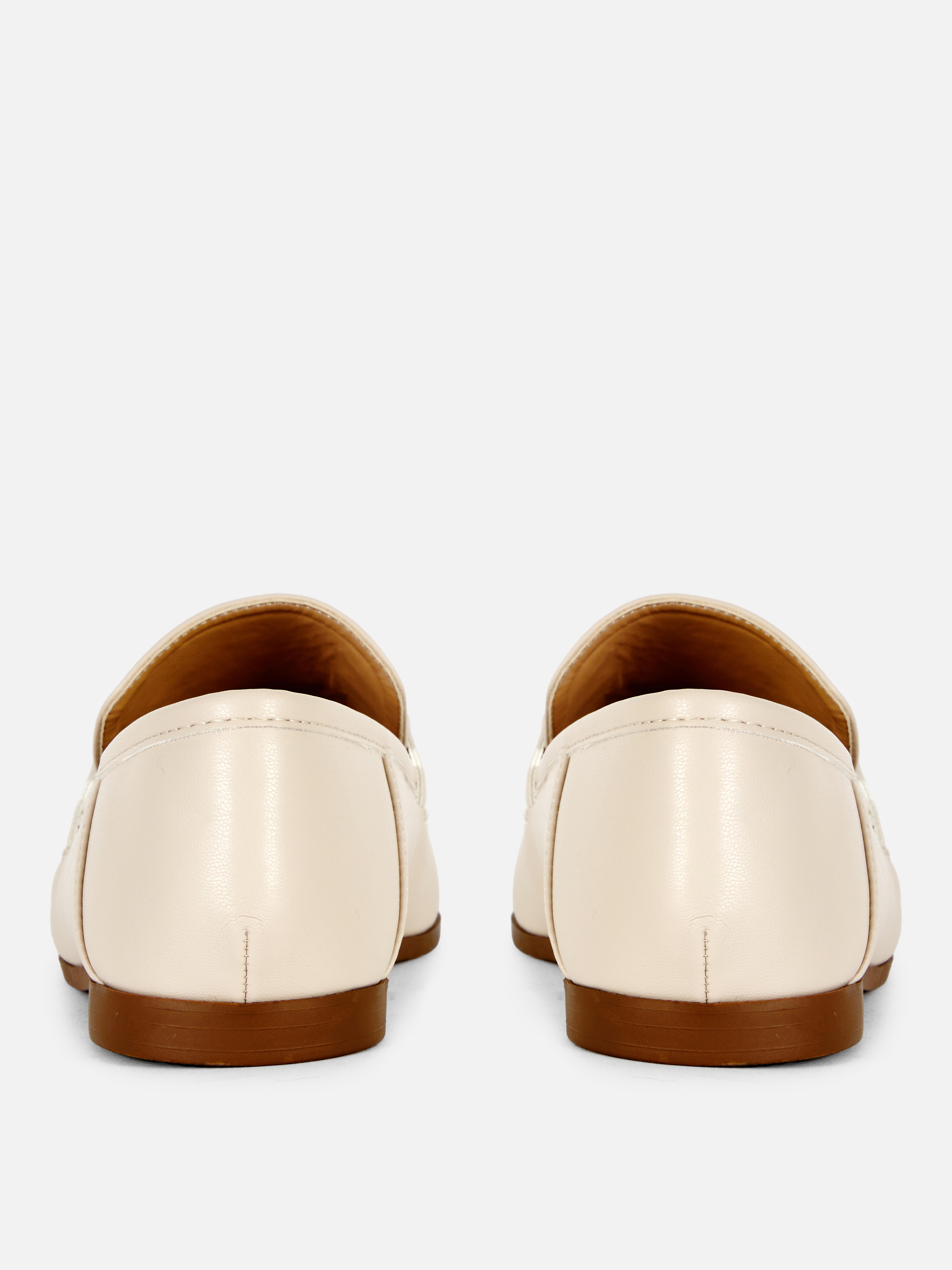 Faux Leather Snaffle Loafers