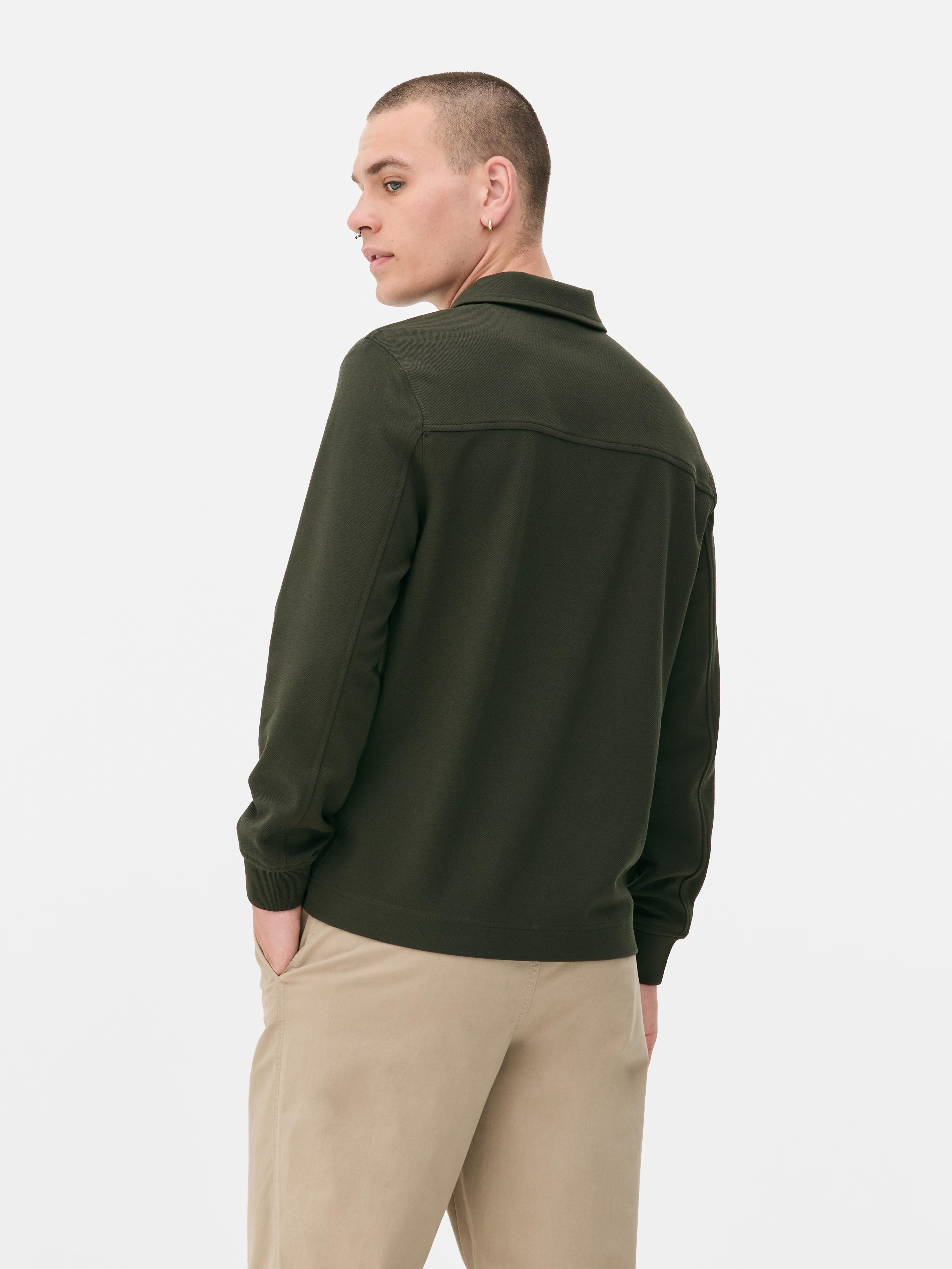 Twill Long Sleeve Polo Shirt