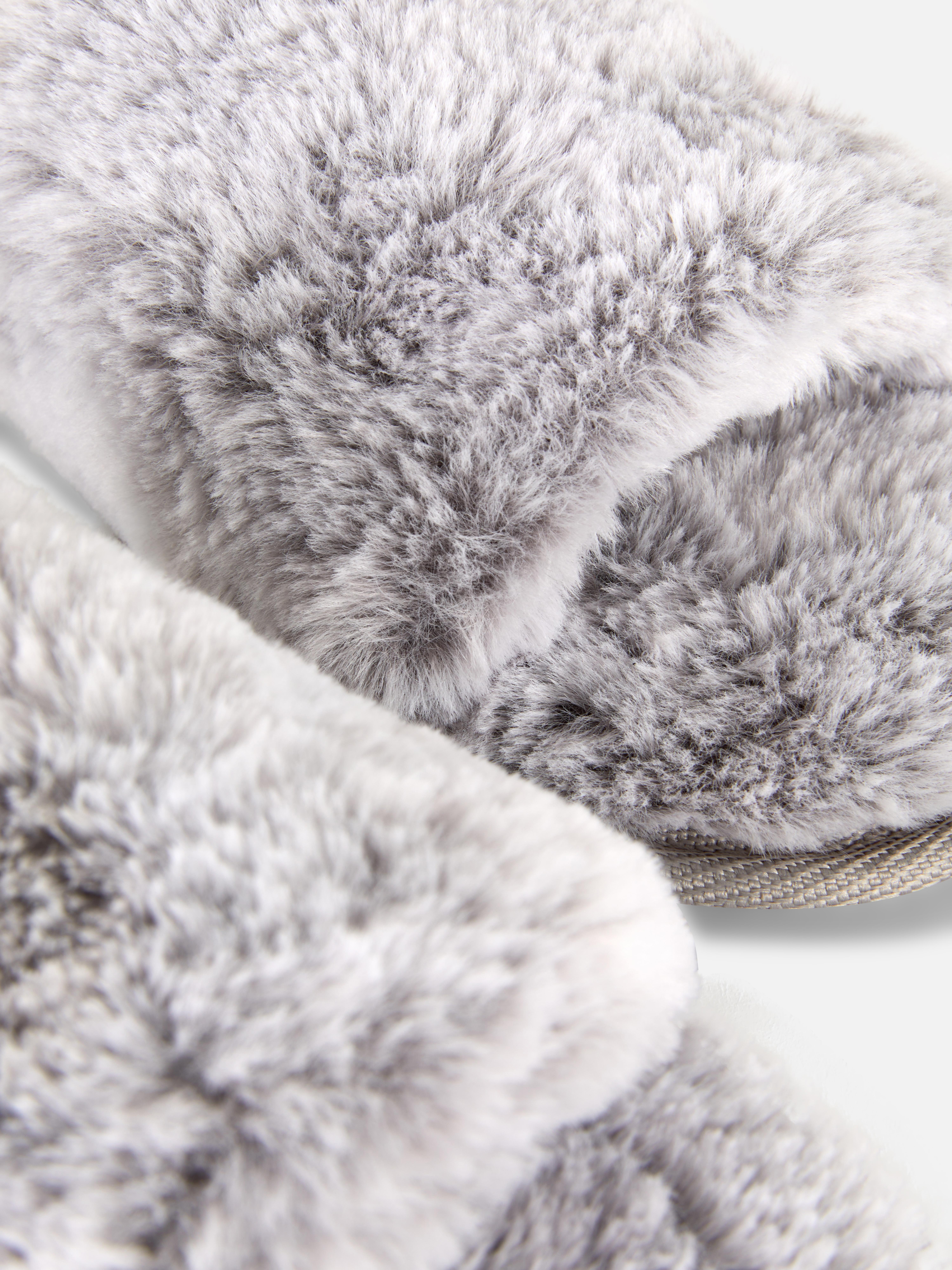 Fluffy Crossband Slippers