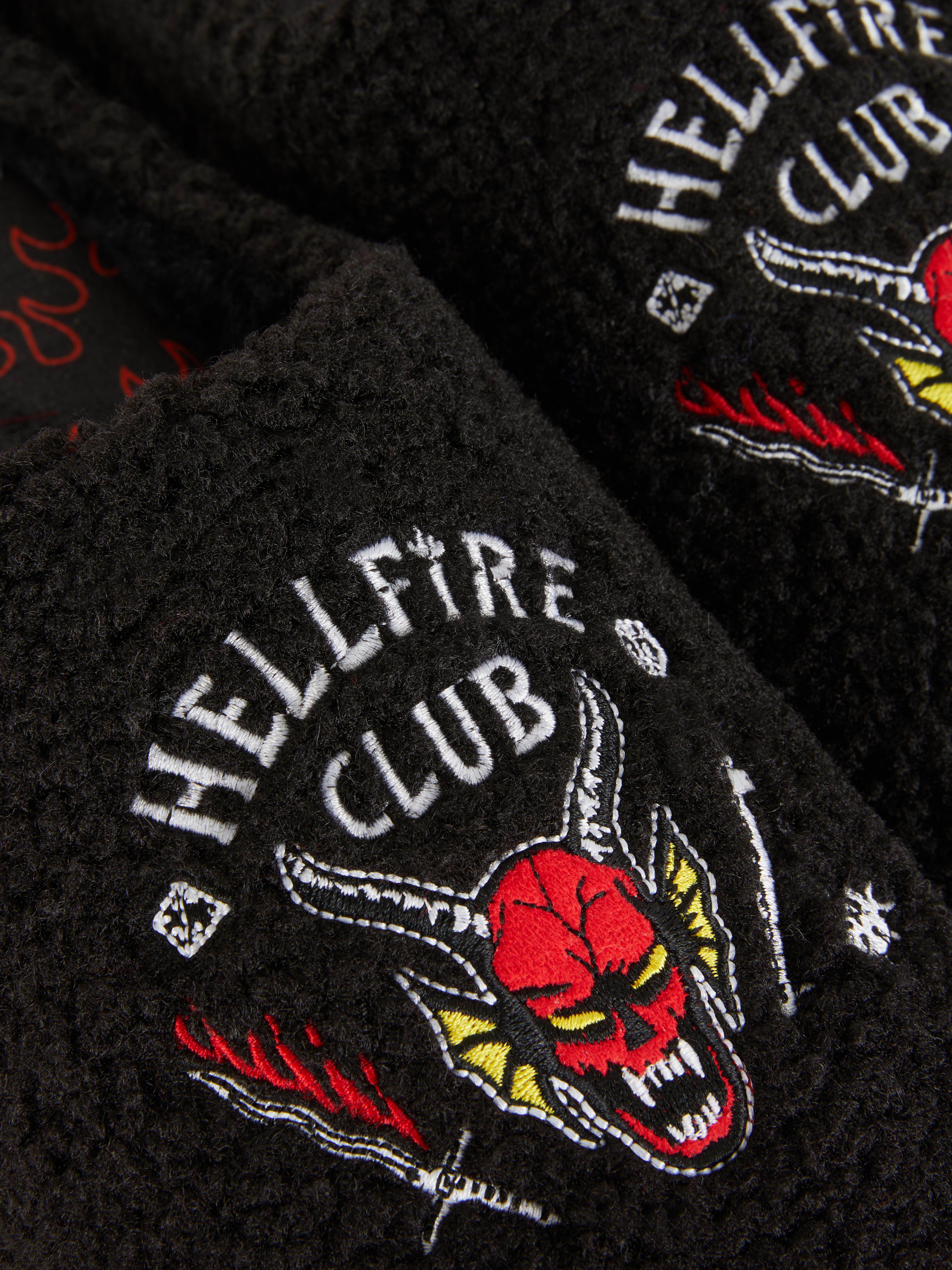 Stranger Things Hellfire Club Fleece Slippers
