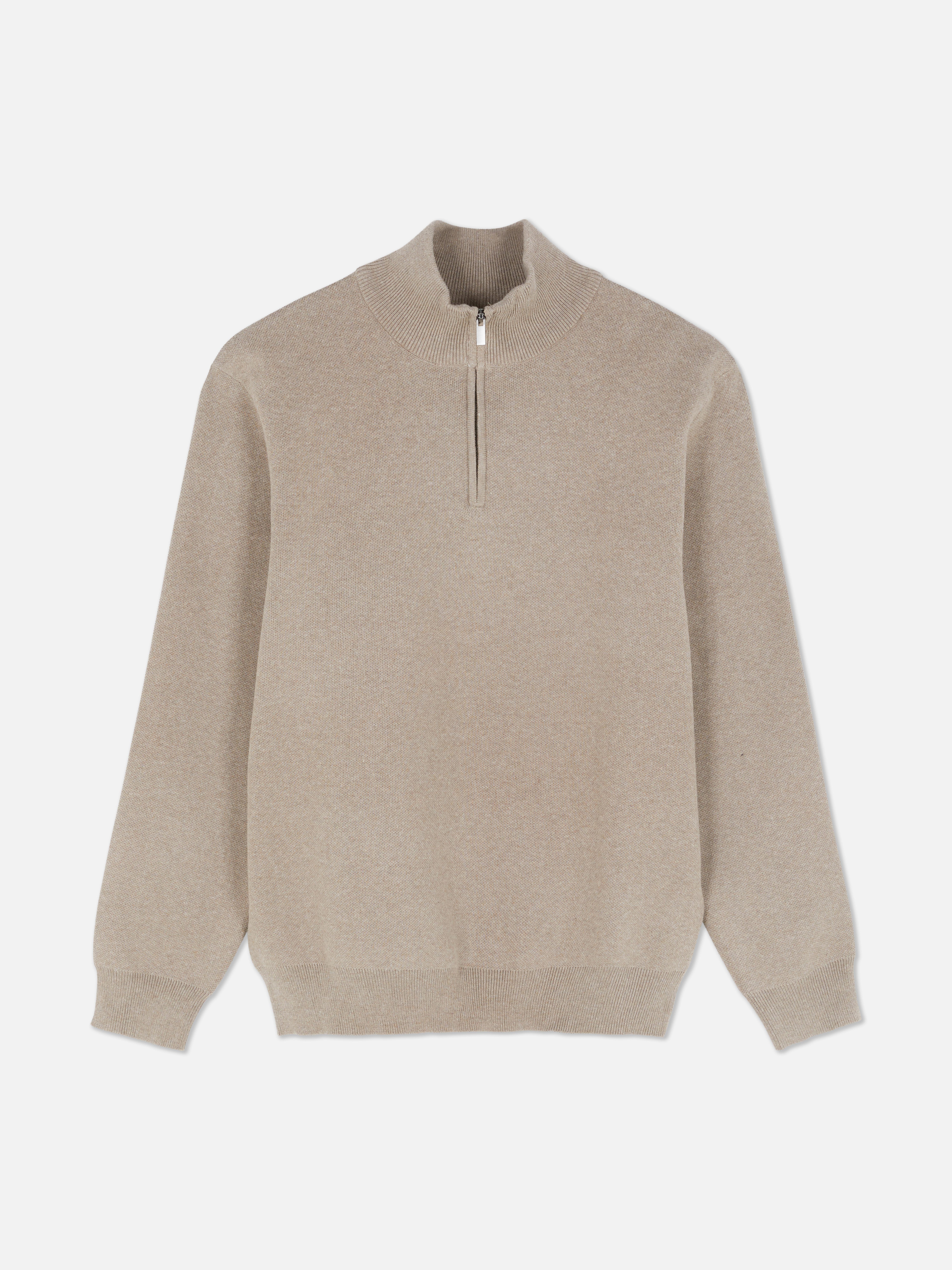 Half-Zip Funnel Neck Sweater