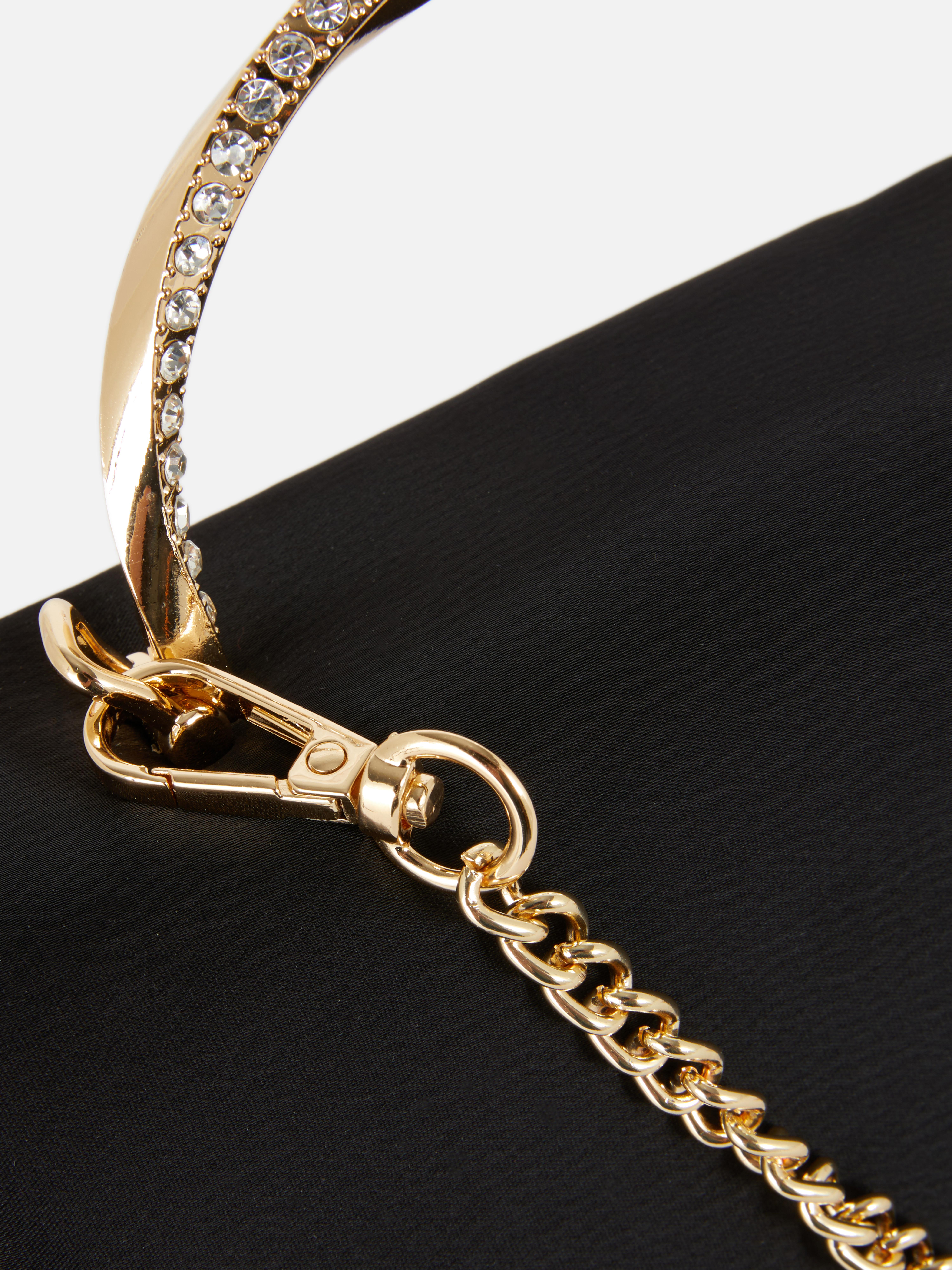 Diamanté Top Handle Purse