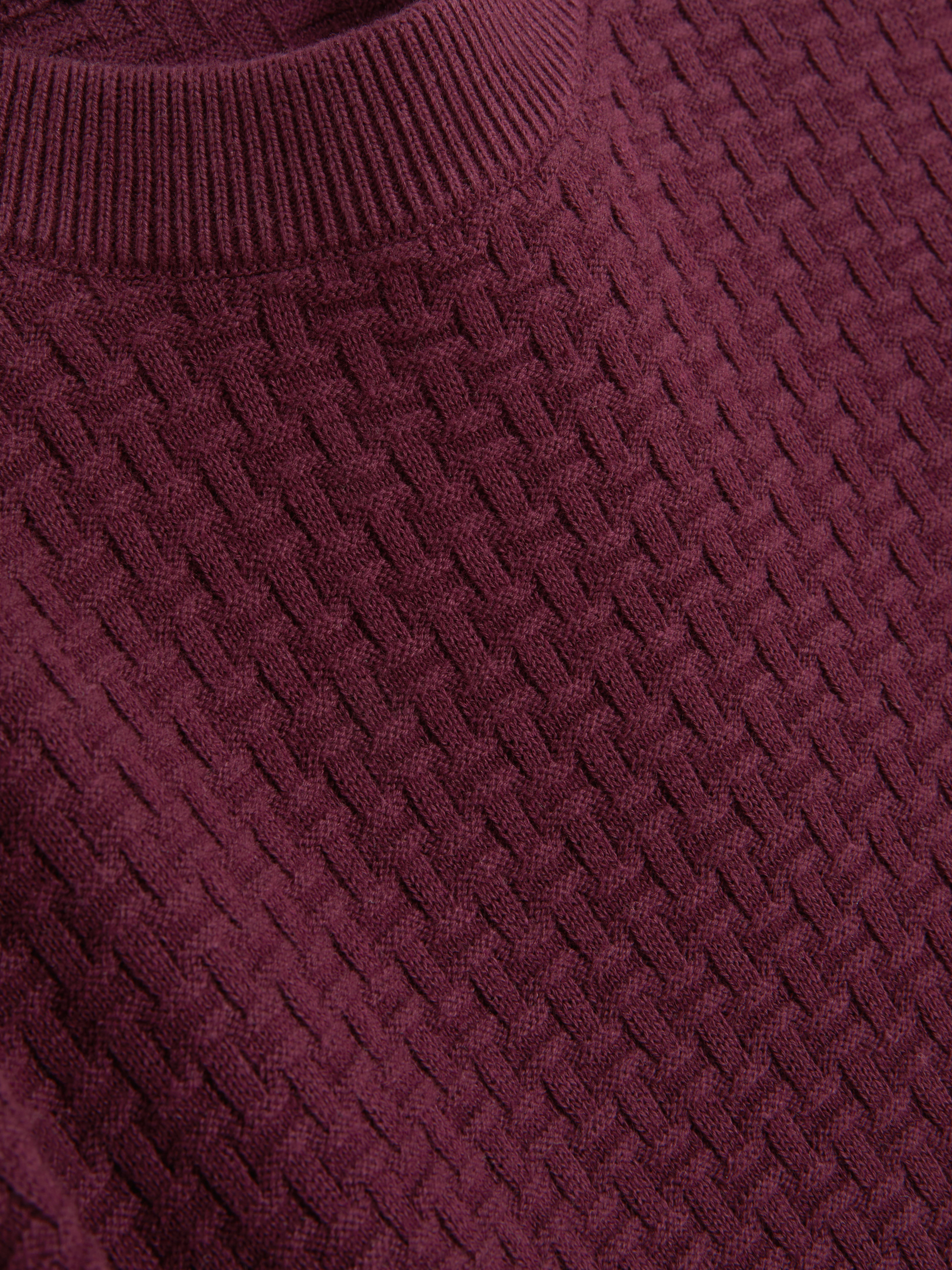 Textured Crew Neck Sweater