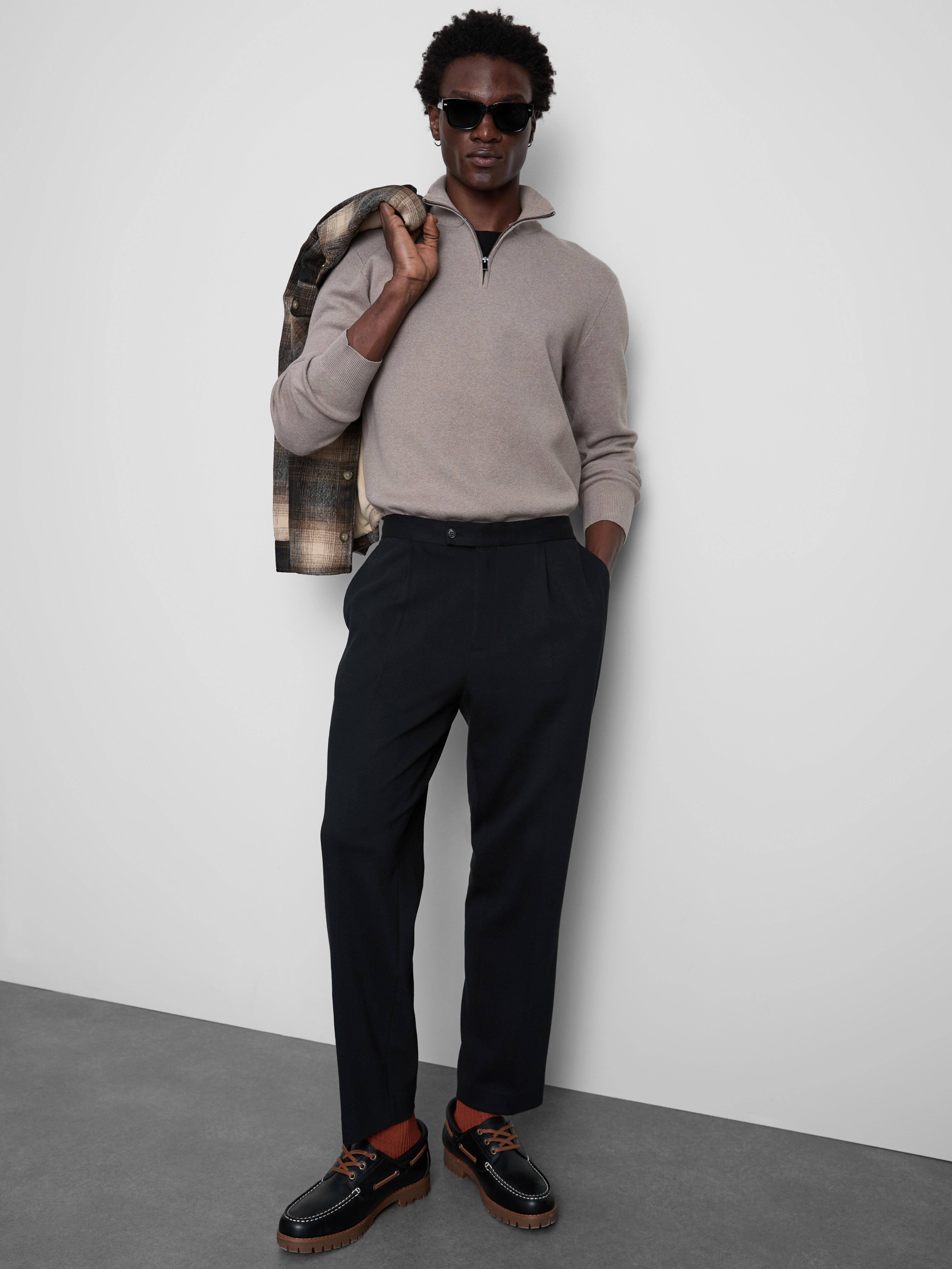 Half-Zip Funnel Neck Sweater