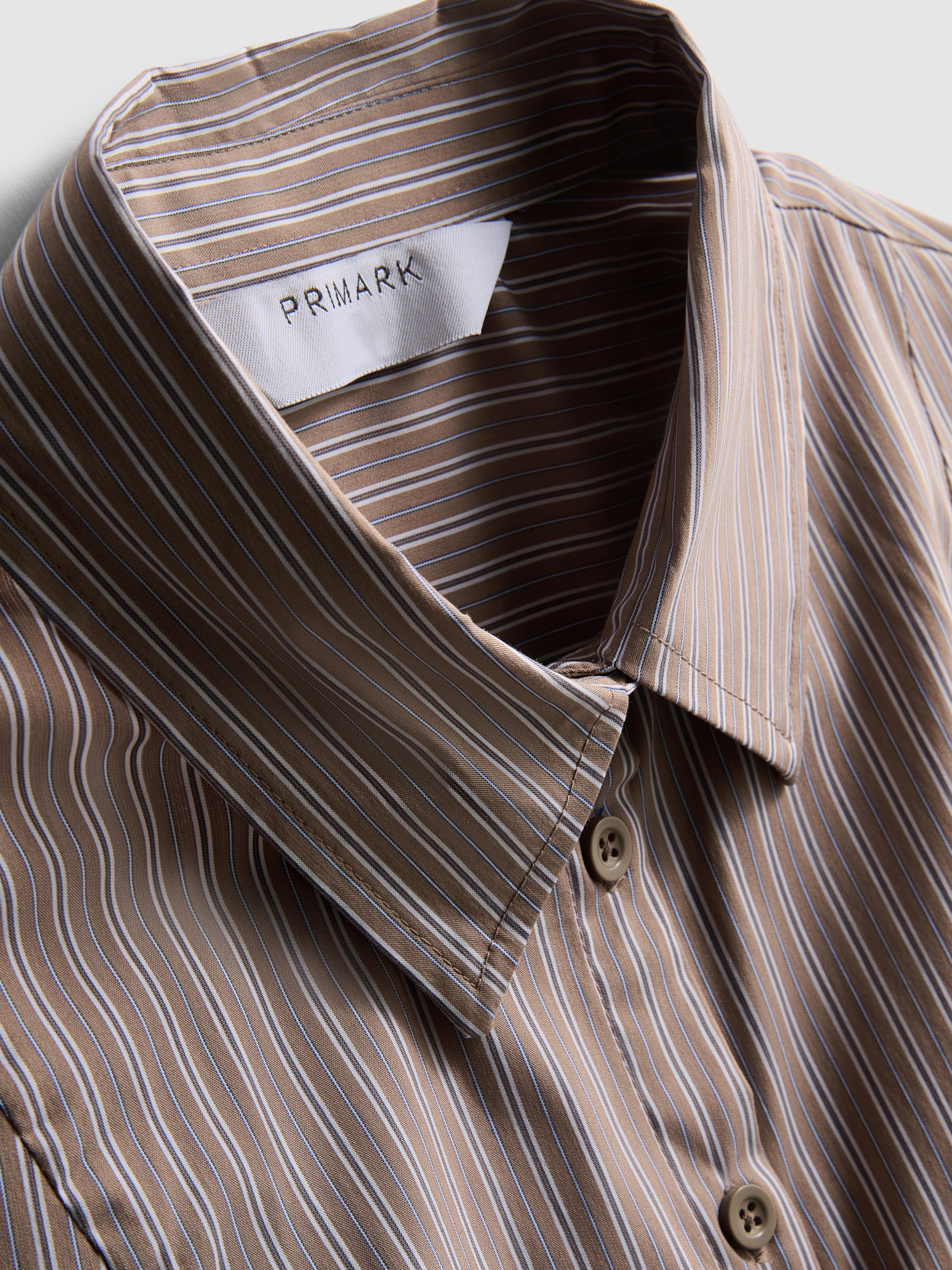 Tailored Striped Button-Up Shirt