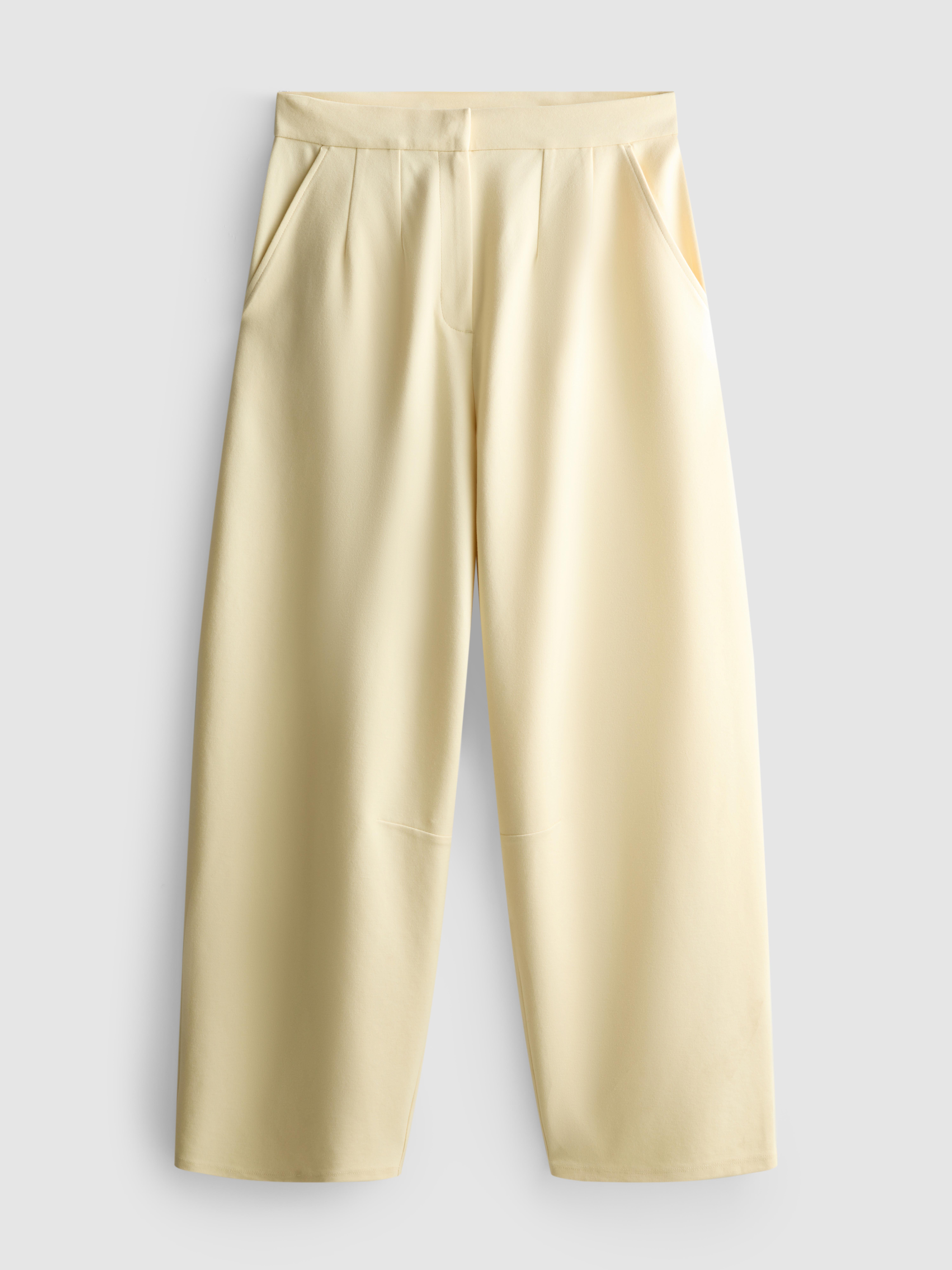 Barrel Leg Ponte Pants