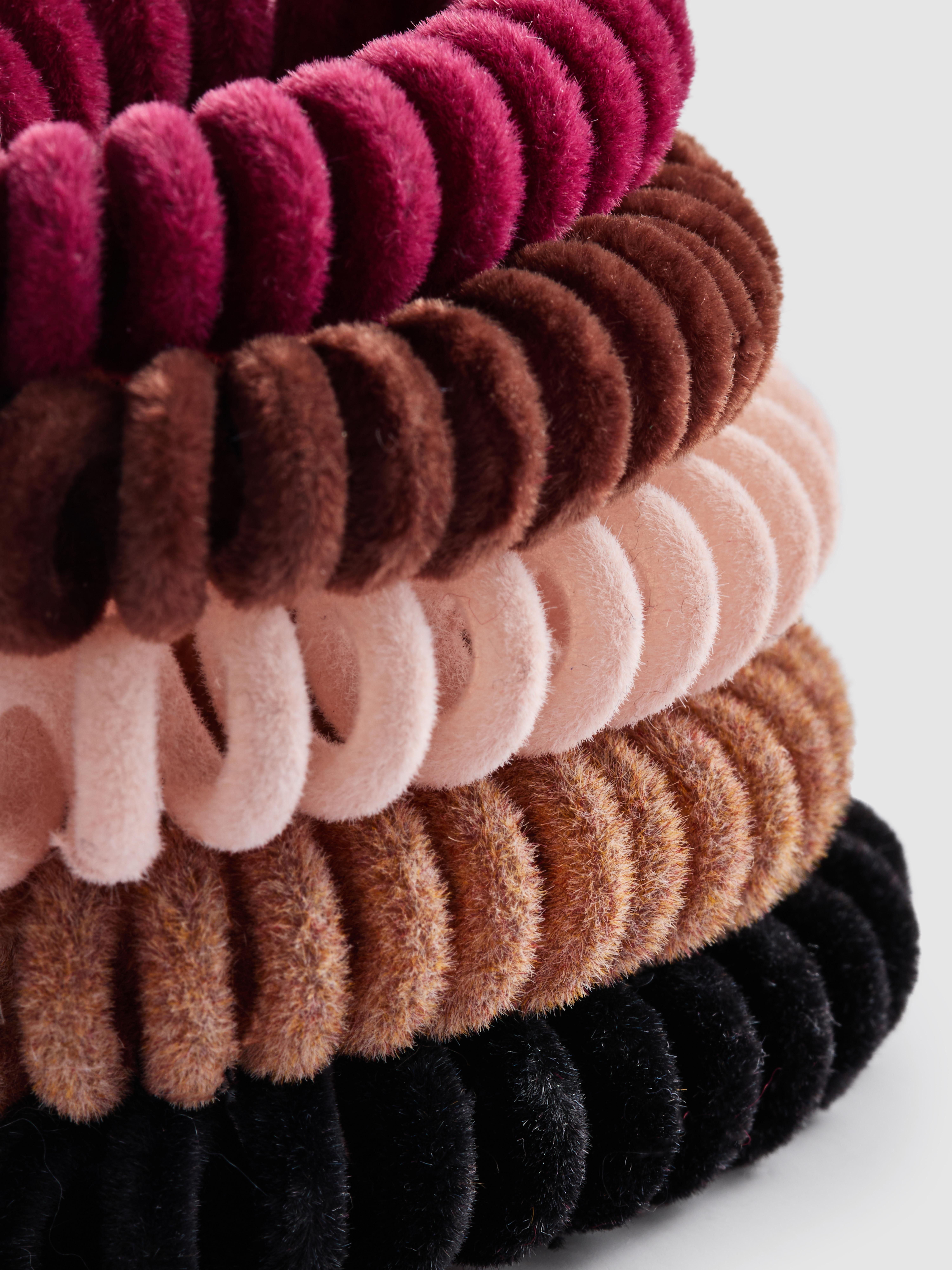 5pk Felt Spiral Hair Bands