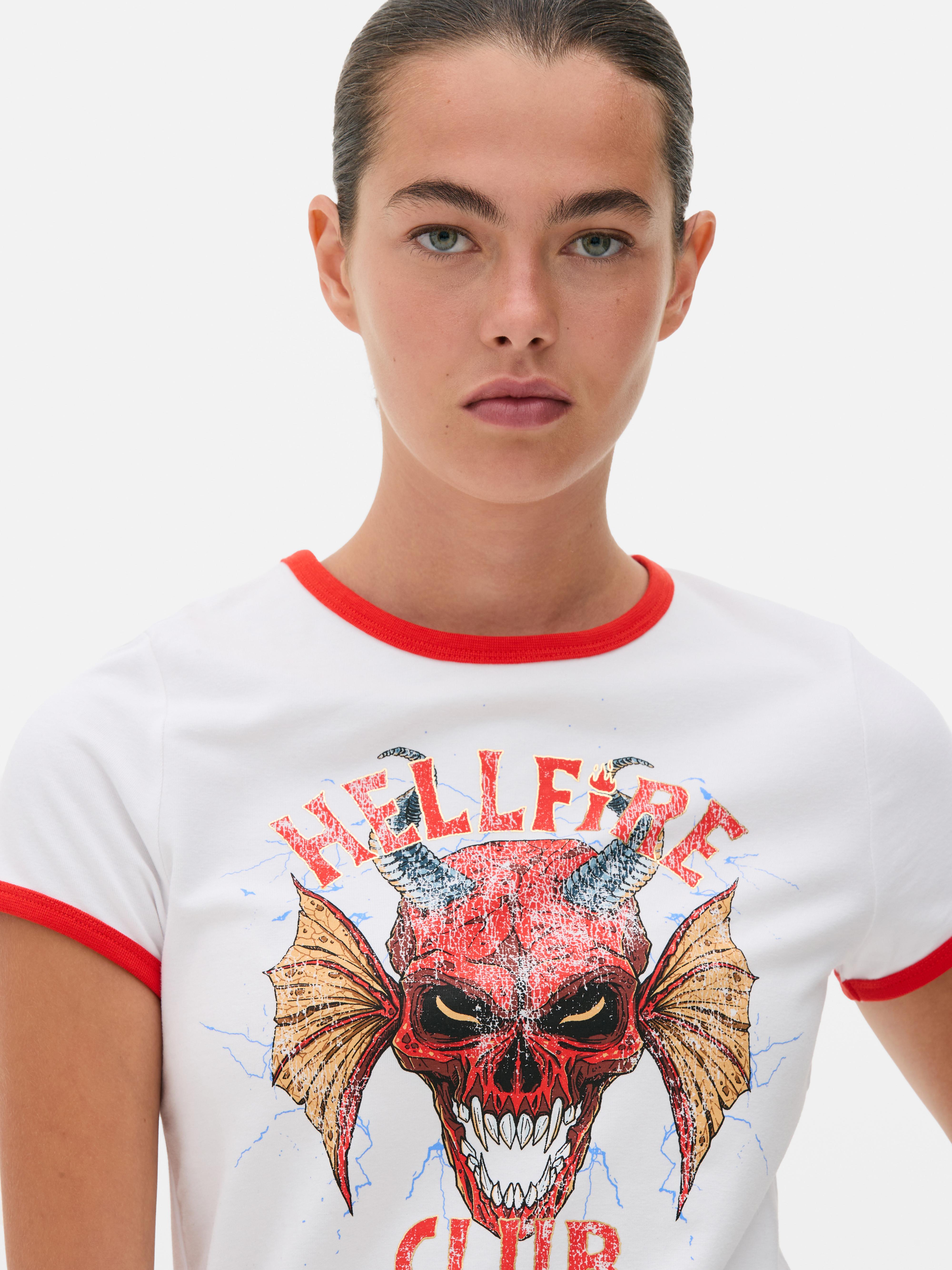 Stranger Things Hellfire Club Ringer T-Shirt