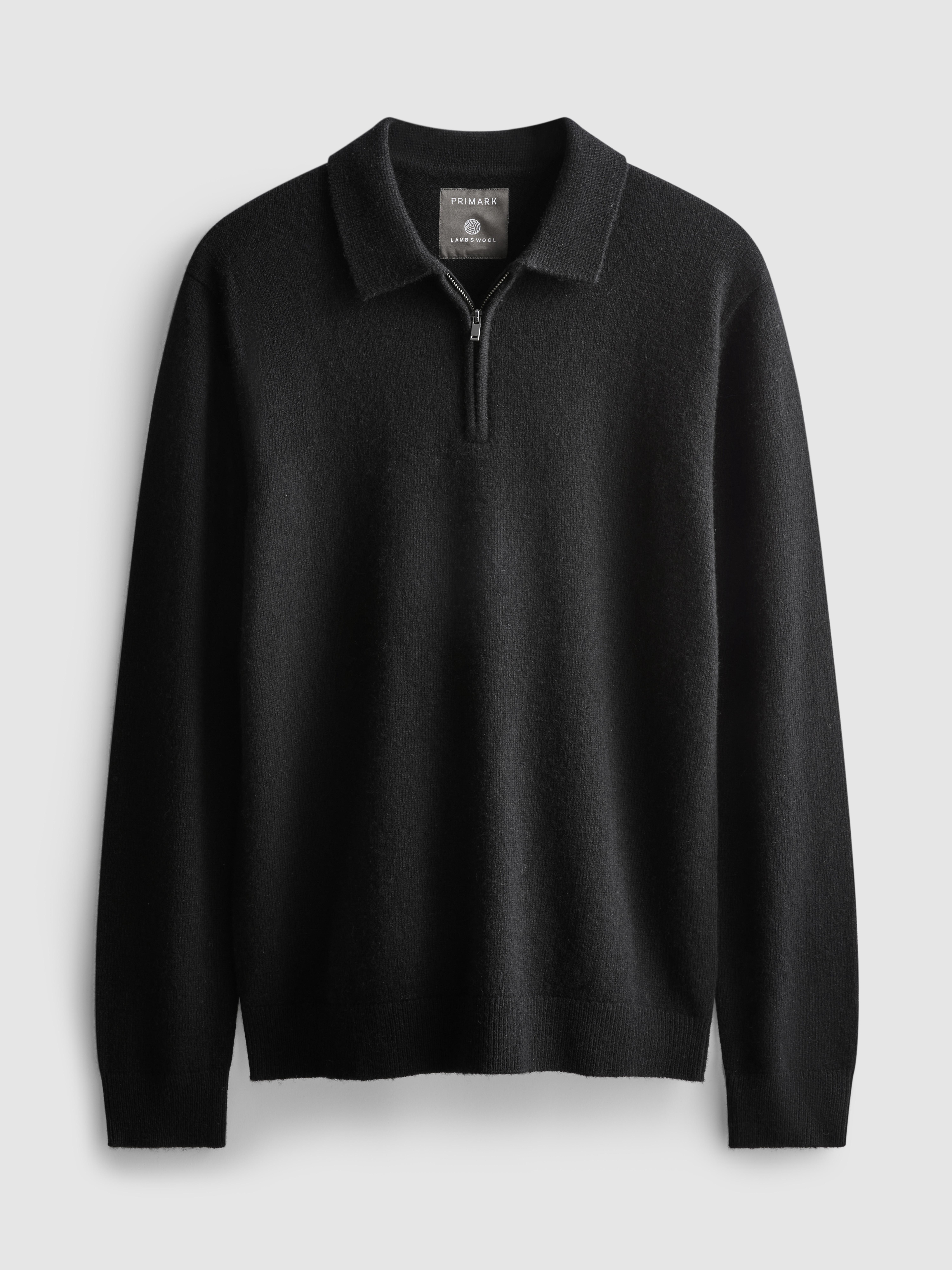 Wool Rich Quarter Zip Polo Sweater
