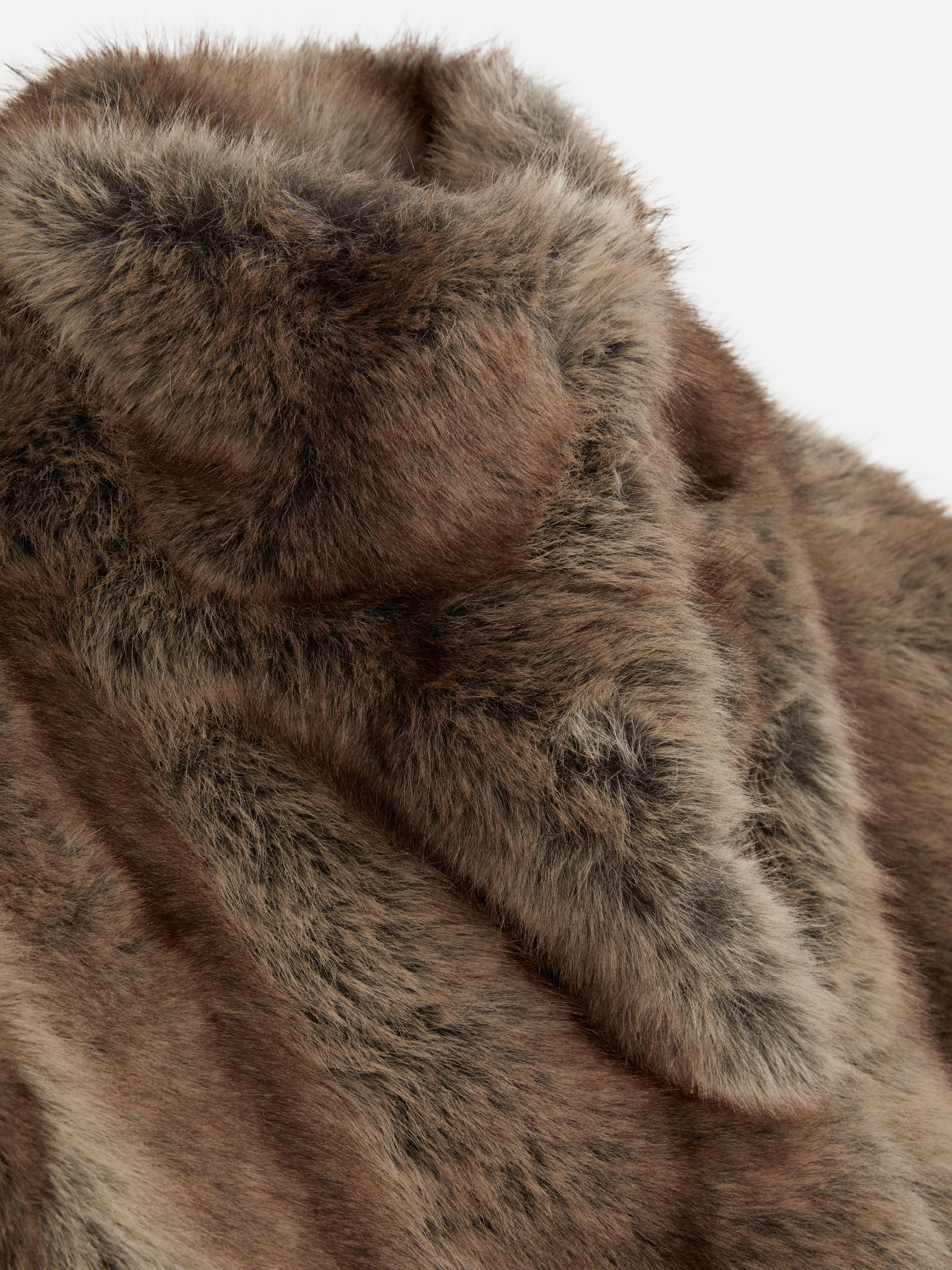 Paula Echevarría Faux Fur Funnel Jacket