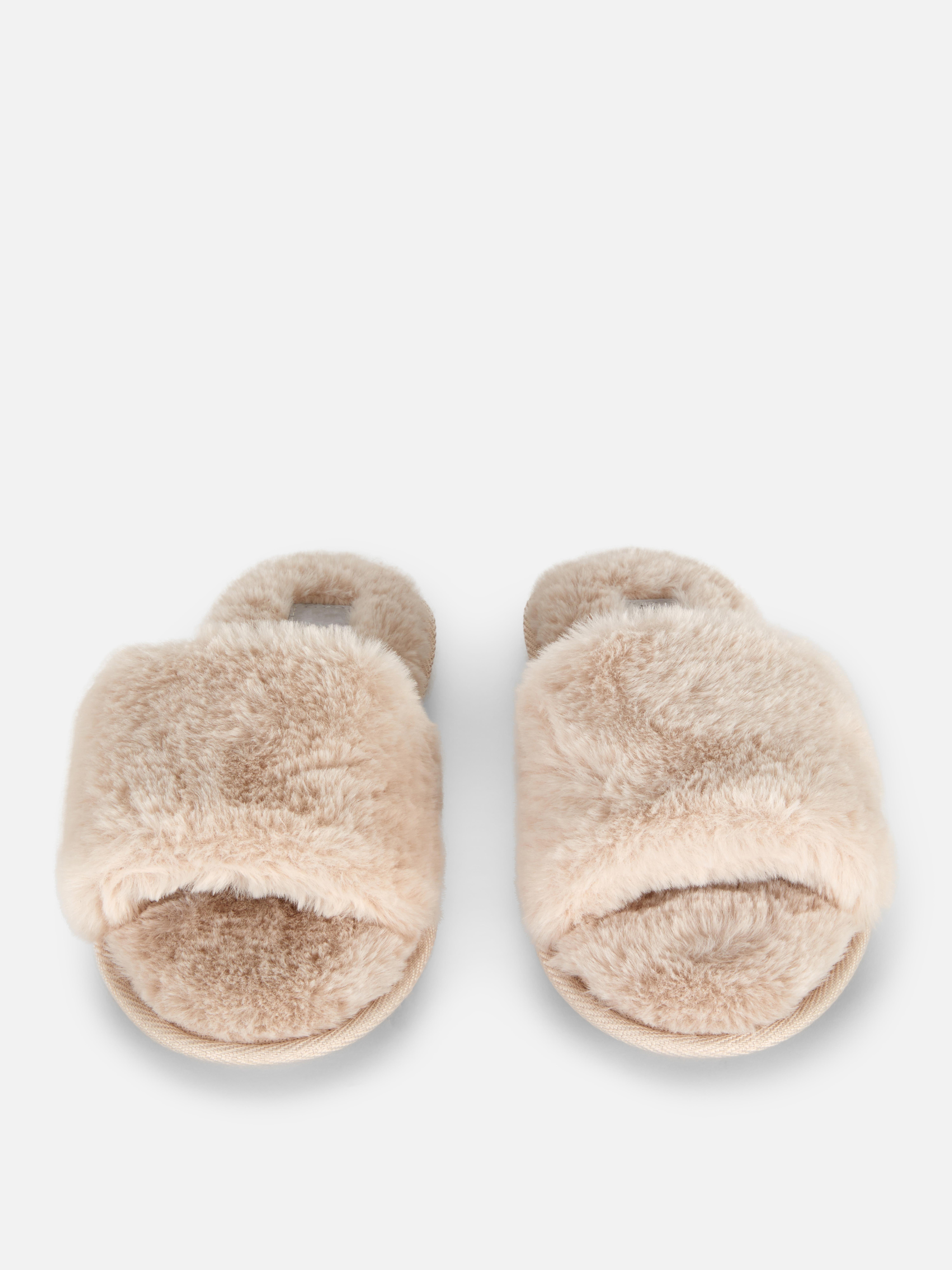 Fluffy Crossband Slippers