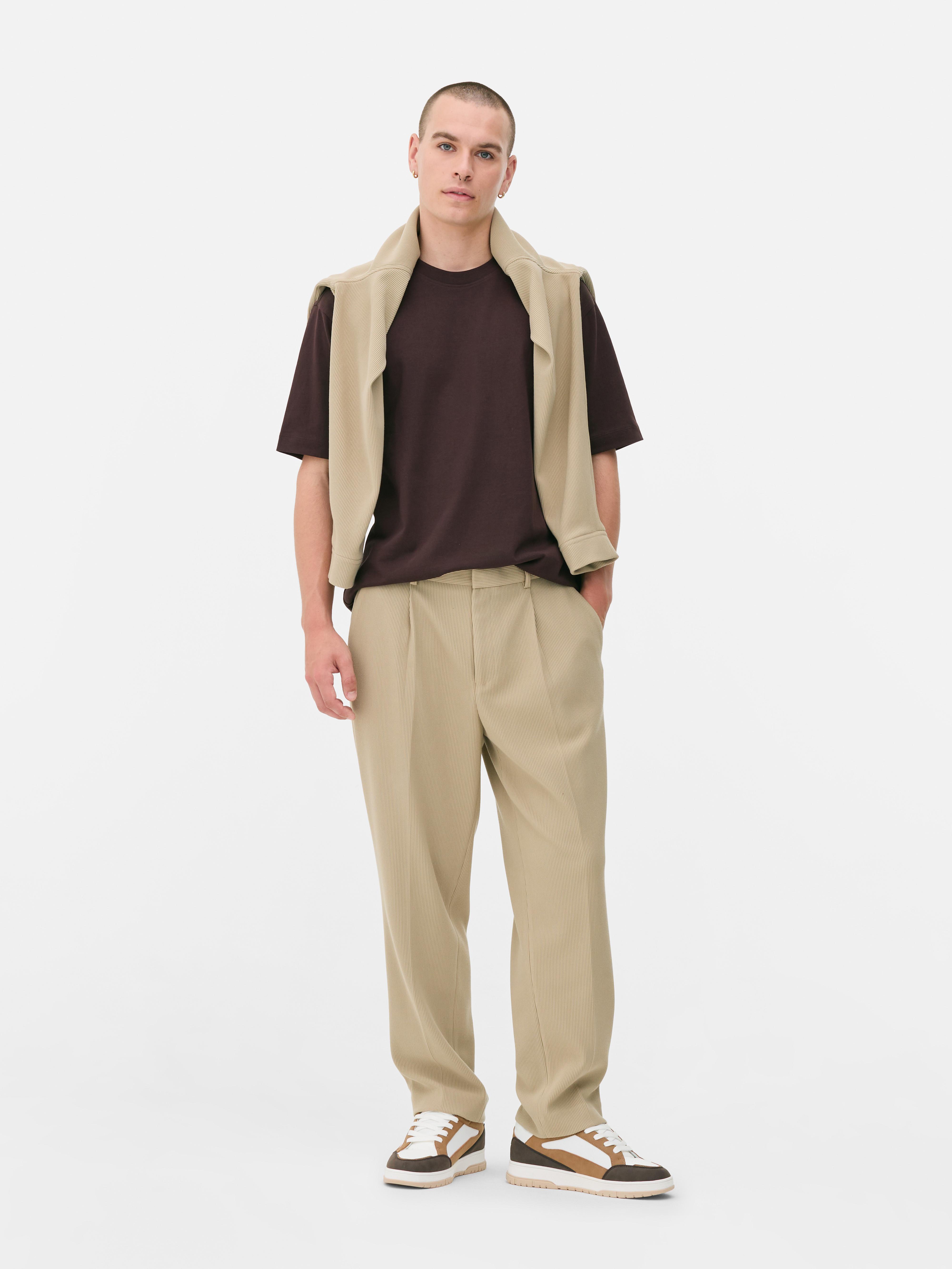 Slim Fit Plisse Pants