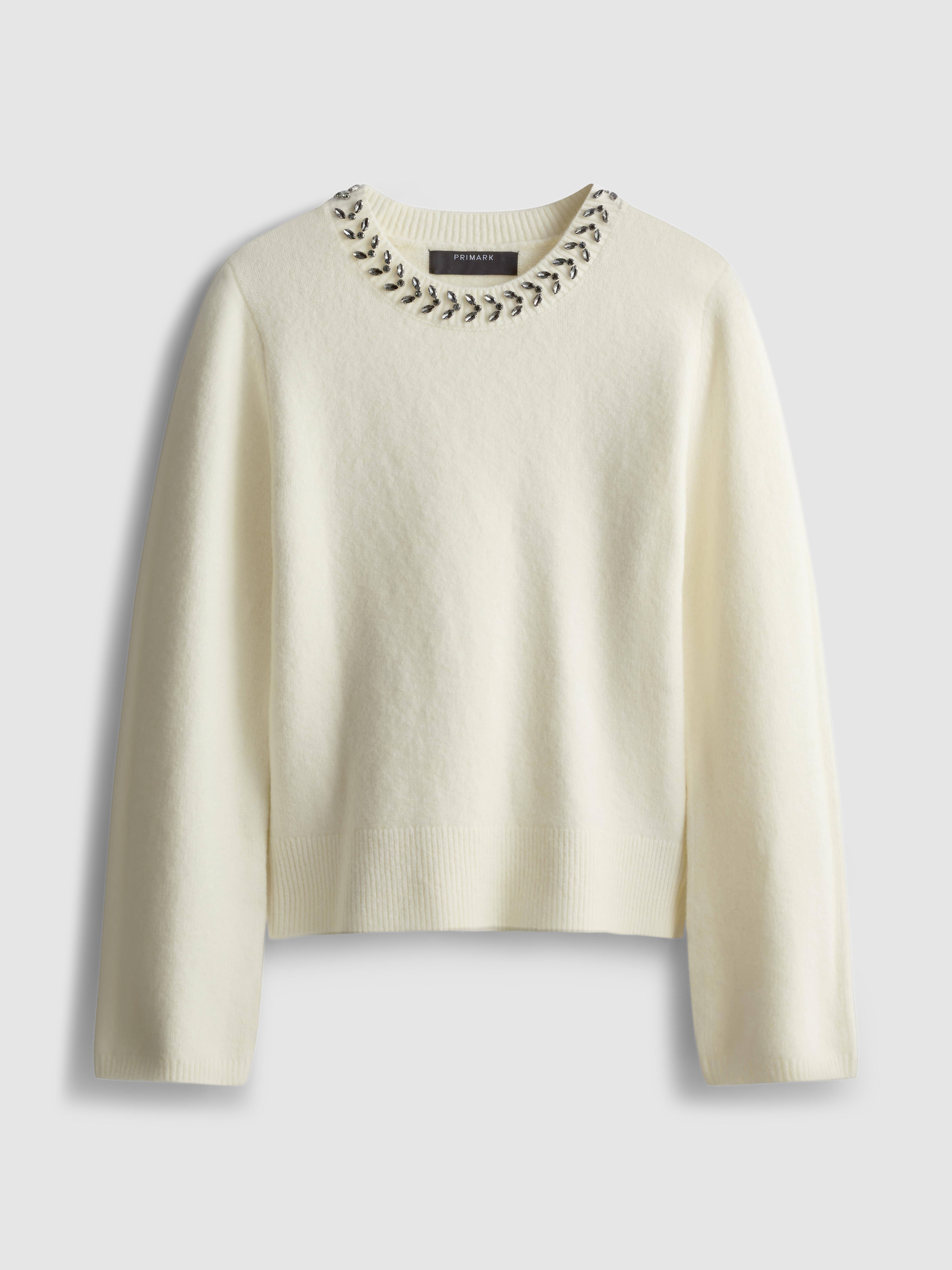 Embellished Knit Sweater